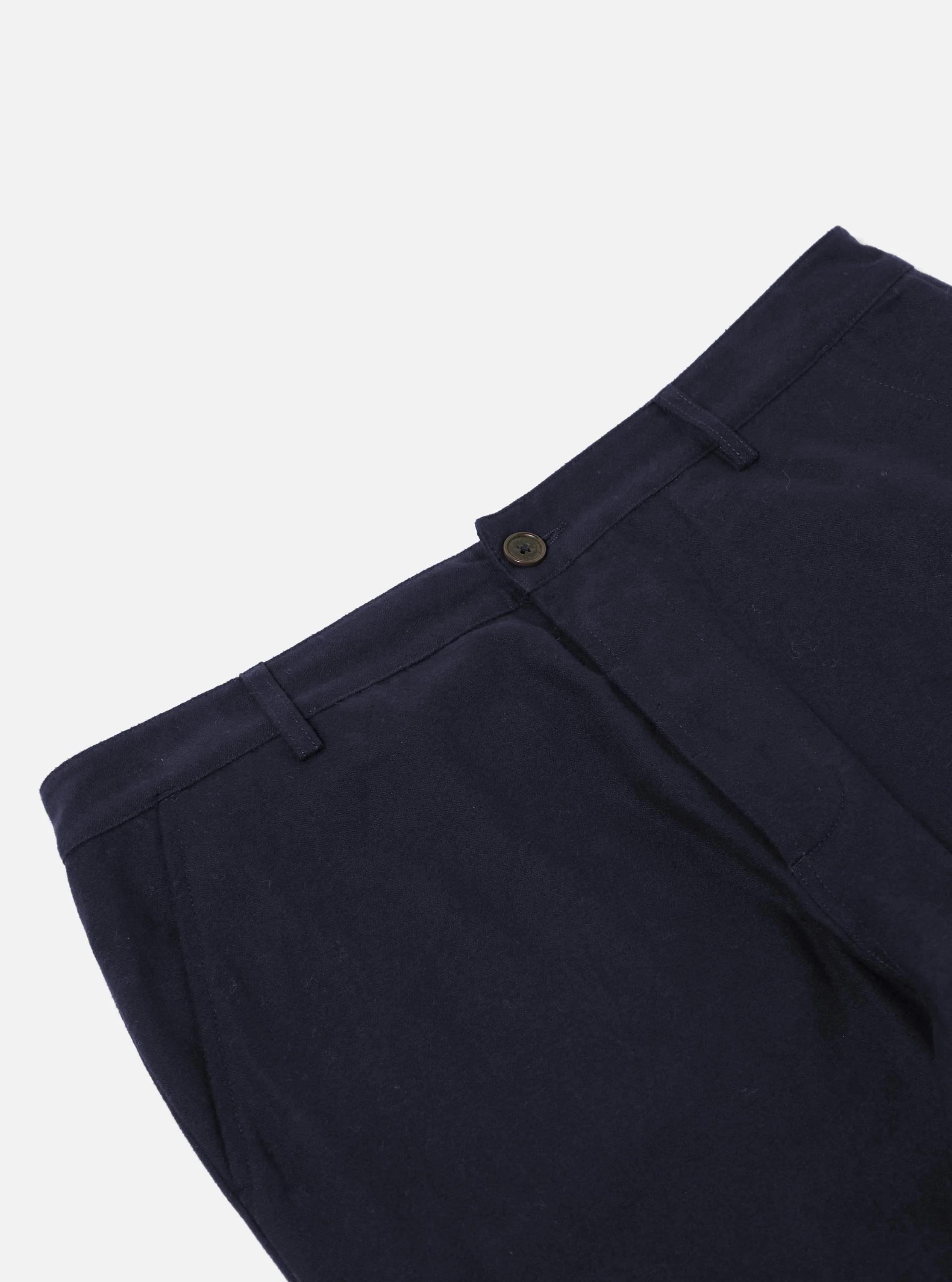 Navy Brushed Moleskin Military Chino - Image 6