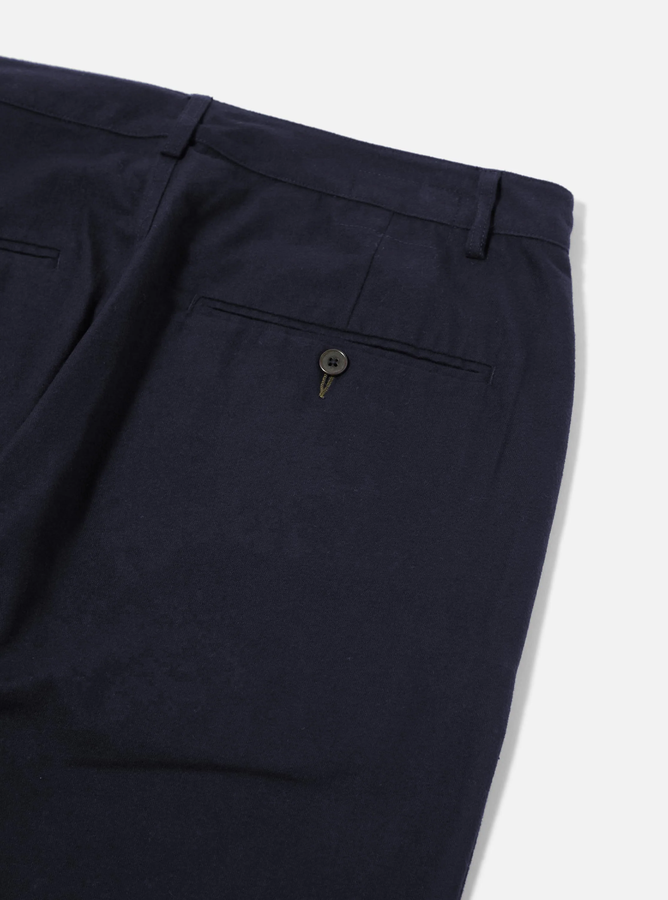 Navy Brushed Moleskin Military Chino - Image 7