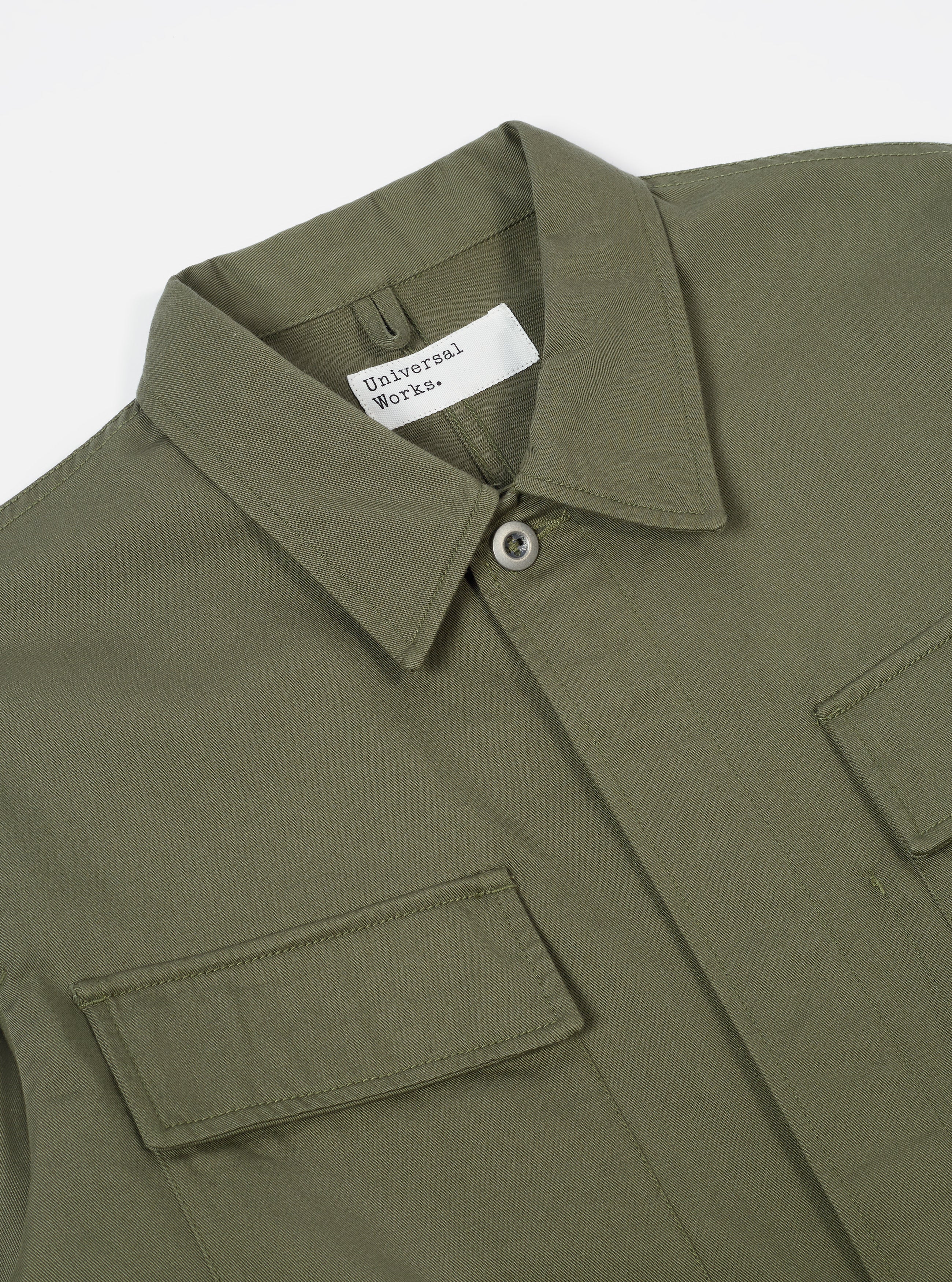 Light Olive Twill MW Fatigue Jacket - Image 4
