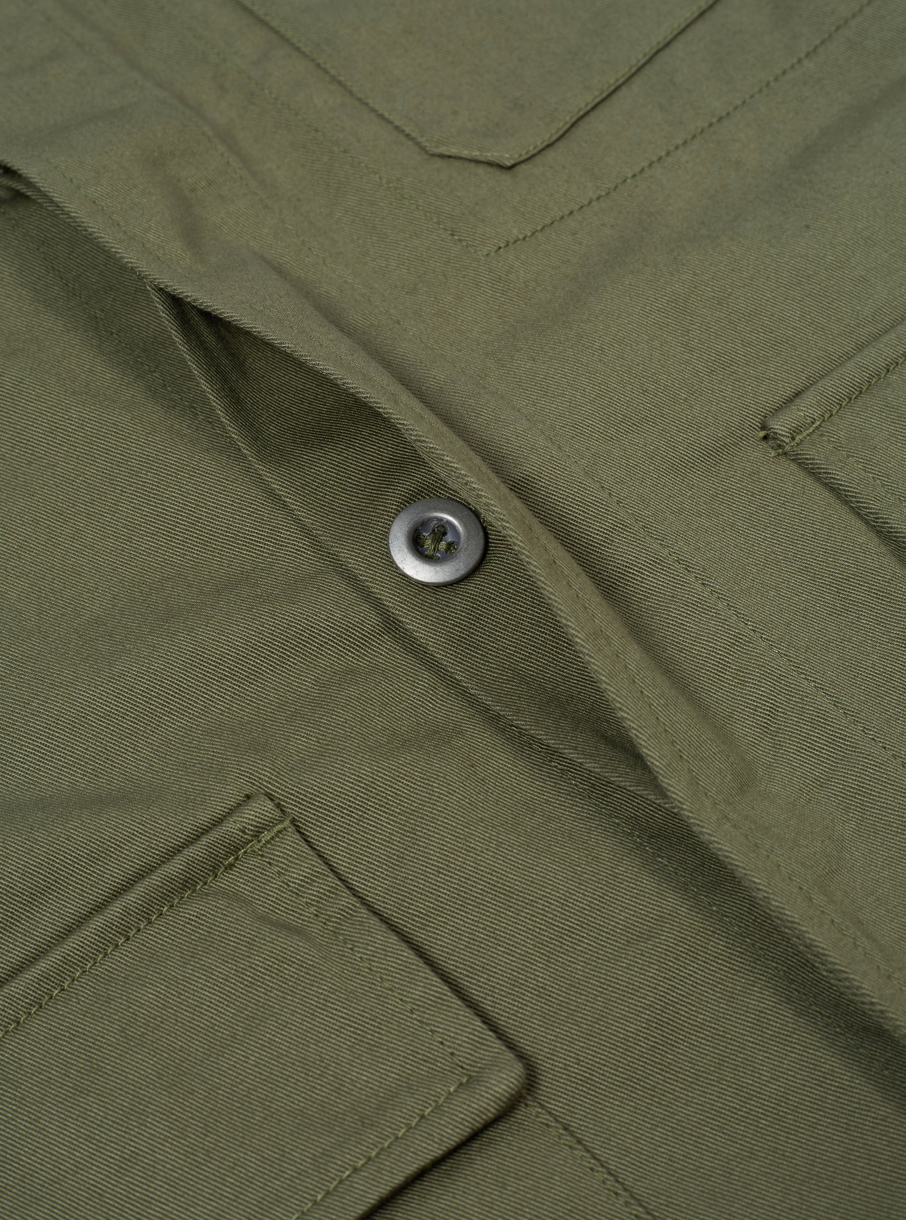 Light Olive Twill MW Fatigue Jacket - Image 5