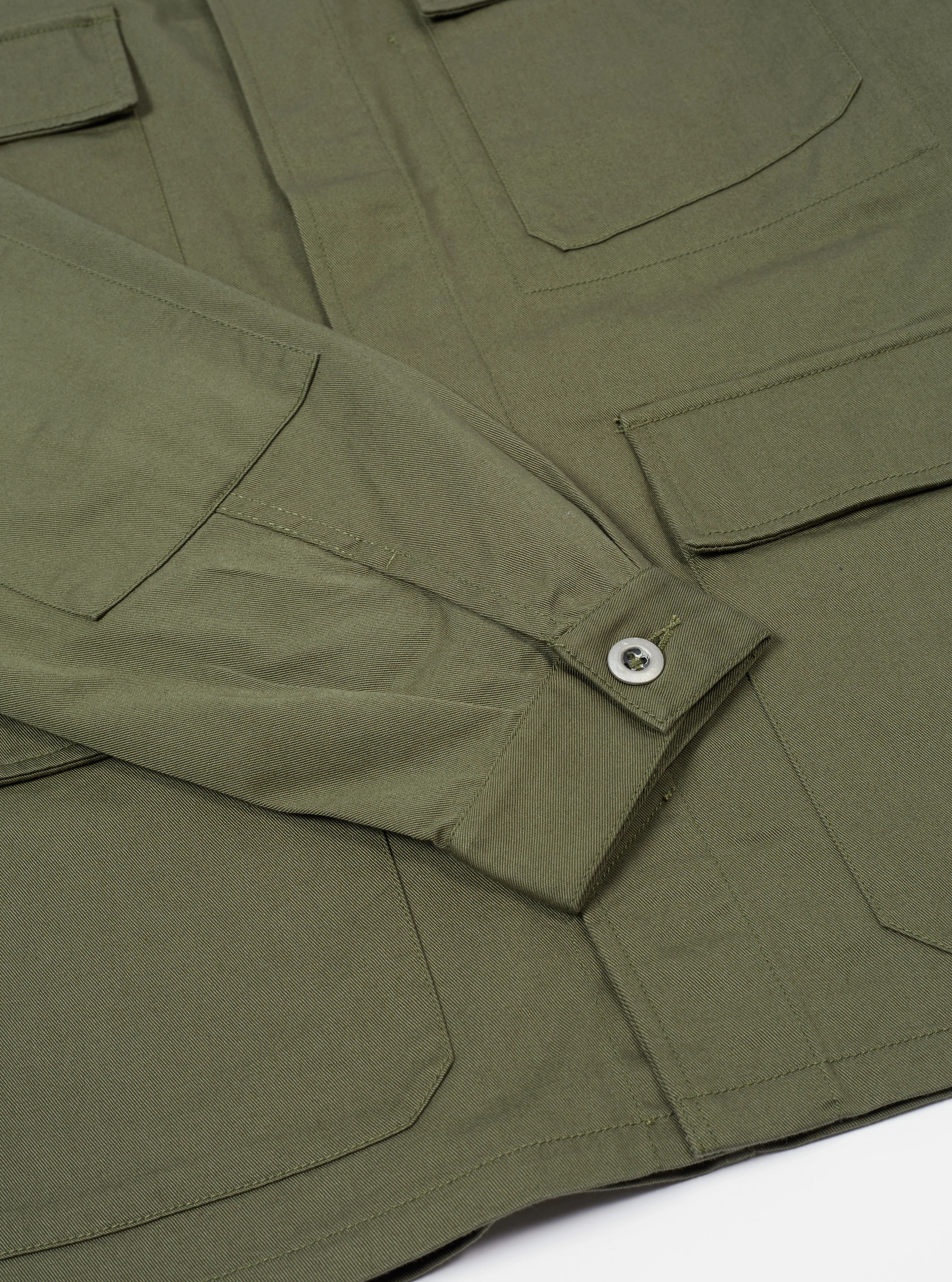 Light Olive Twill MW Fatigue Jacket - Image 6