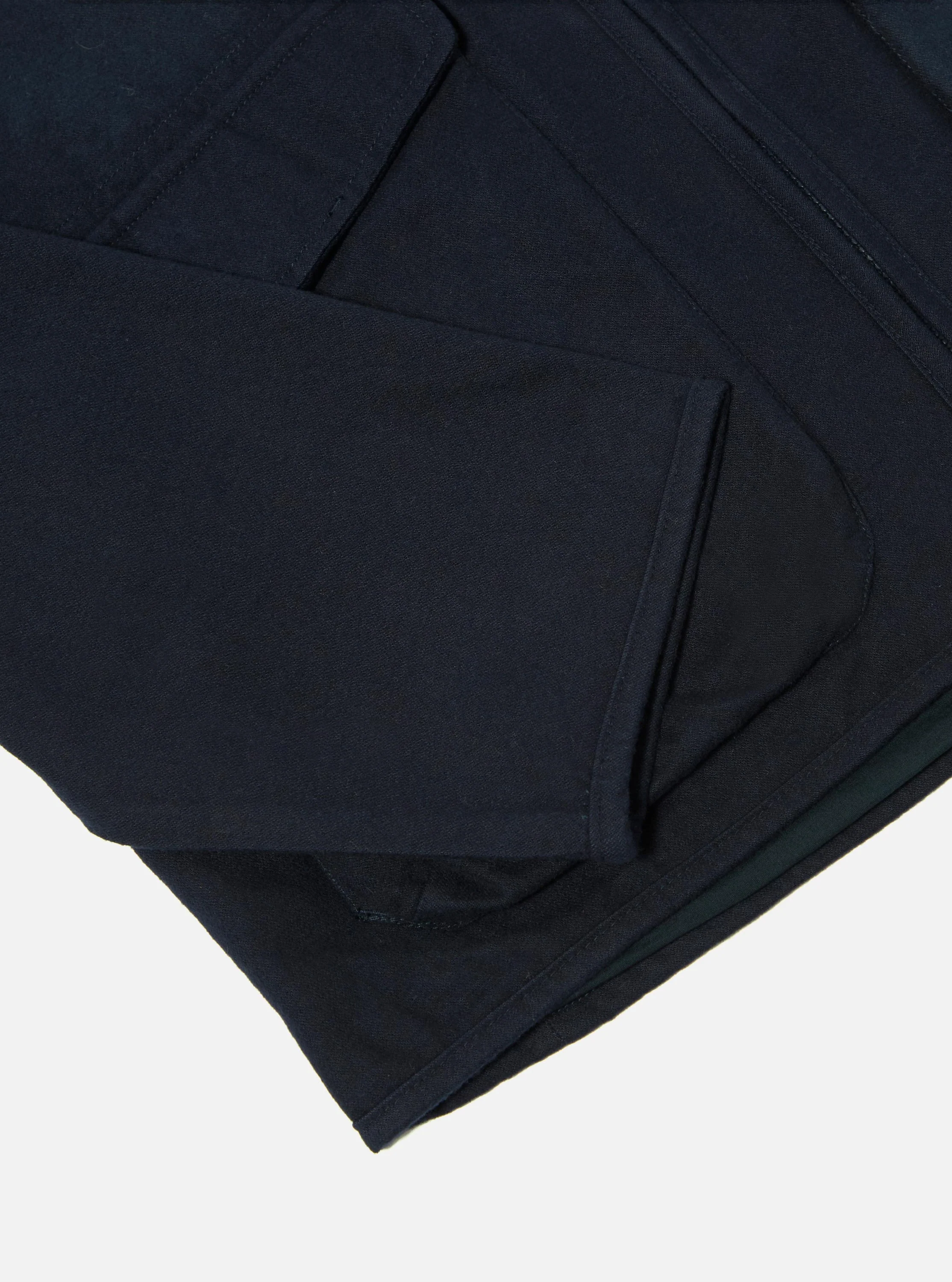 Navy Brushed Moleskin Parachute Liner Jacket - Image 8