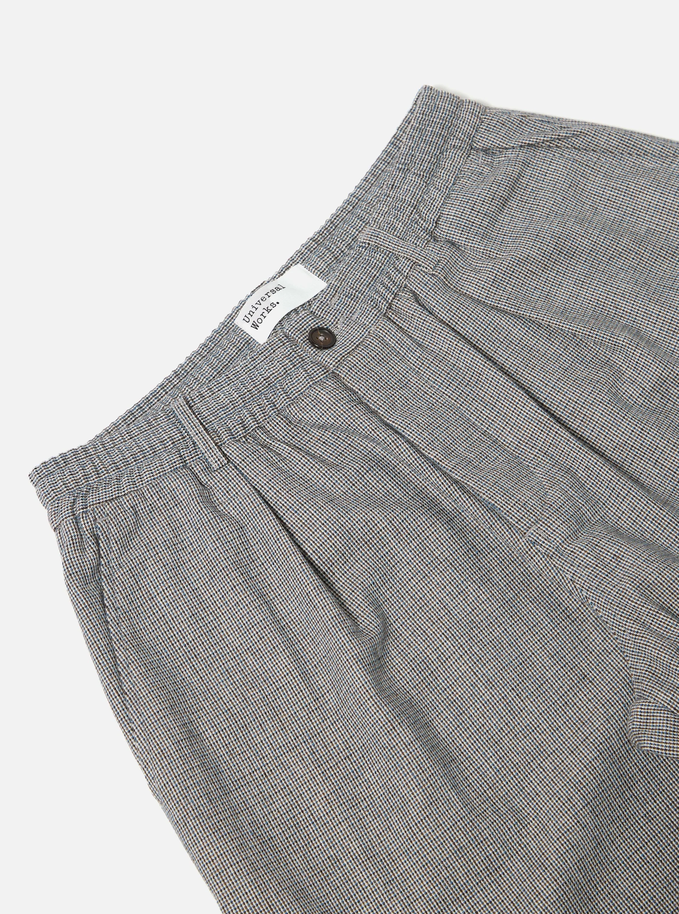 Grey Leon Tweed Pleated Track Pant - Image 5