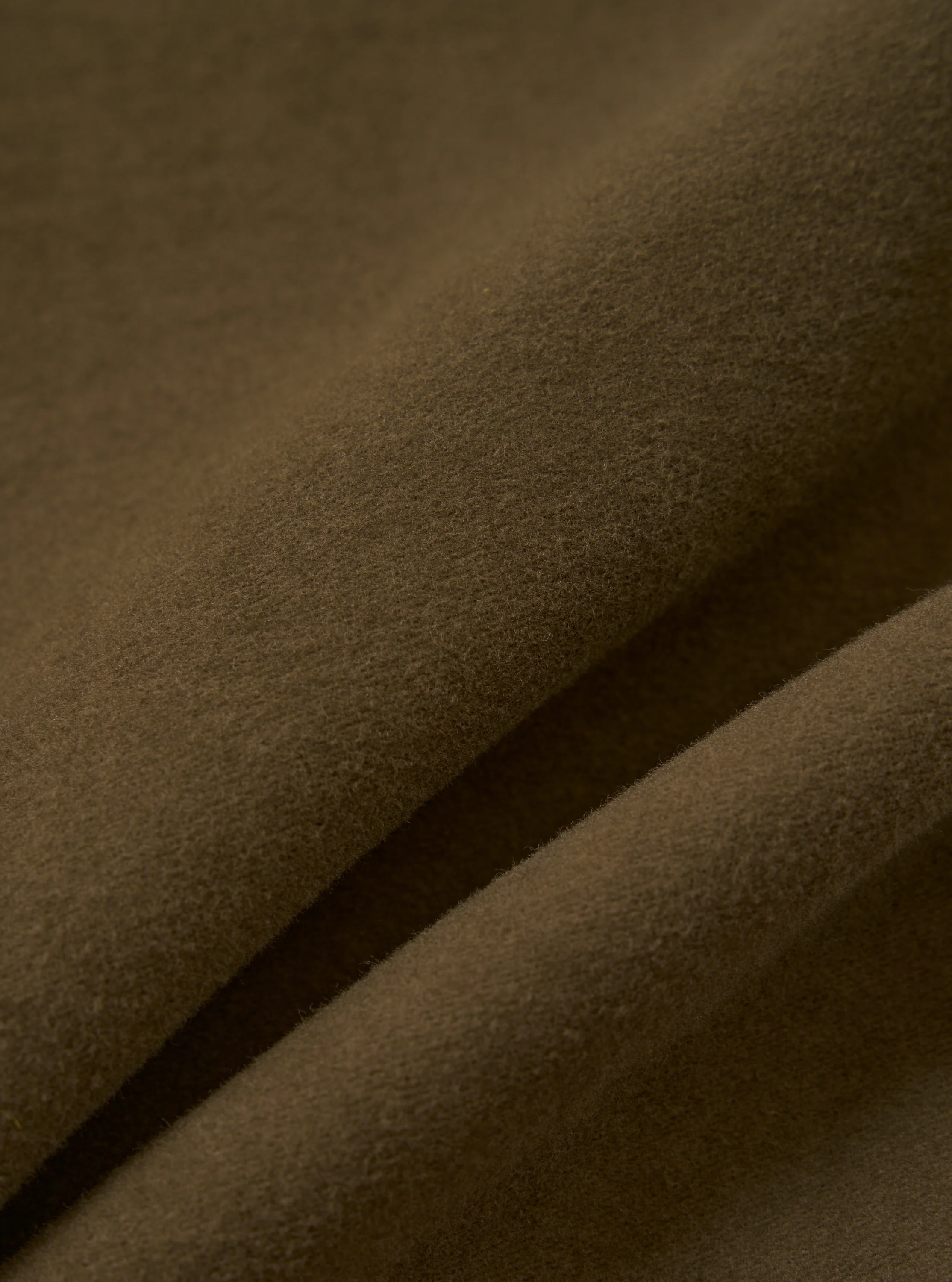 Khaki Comfort Moleskin Pleated Track Pant - Image 3