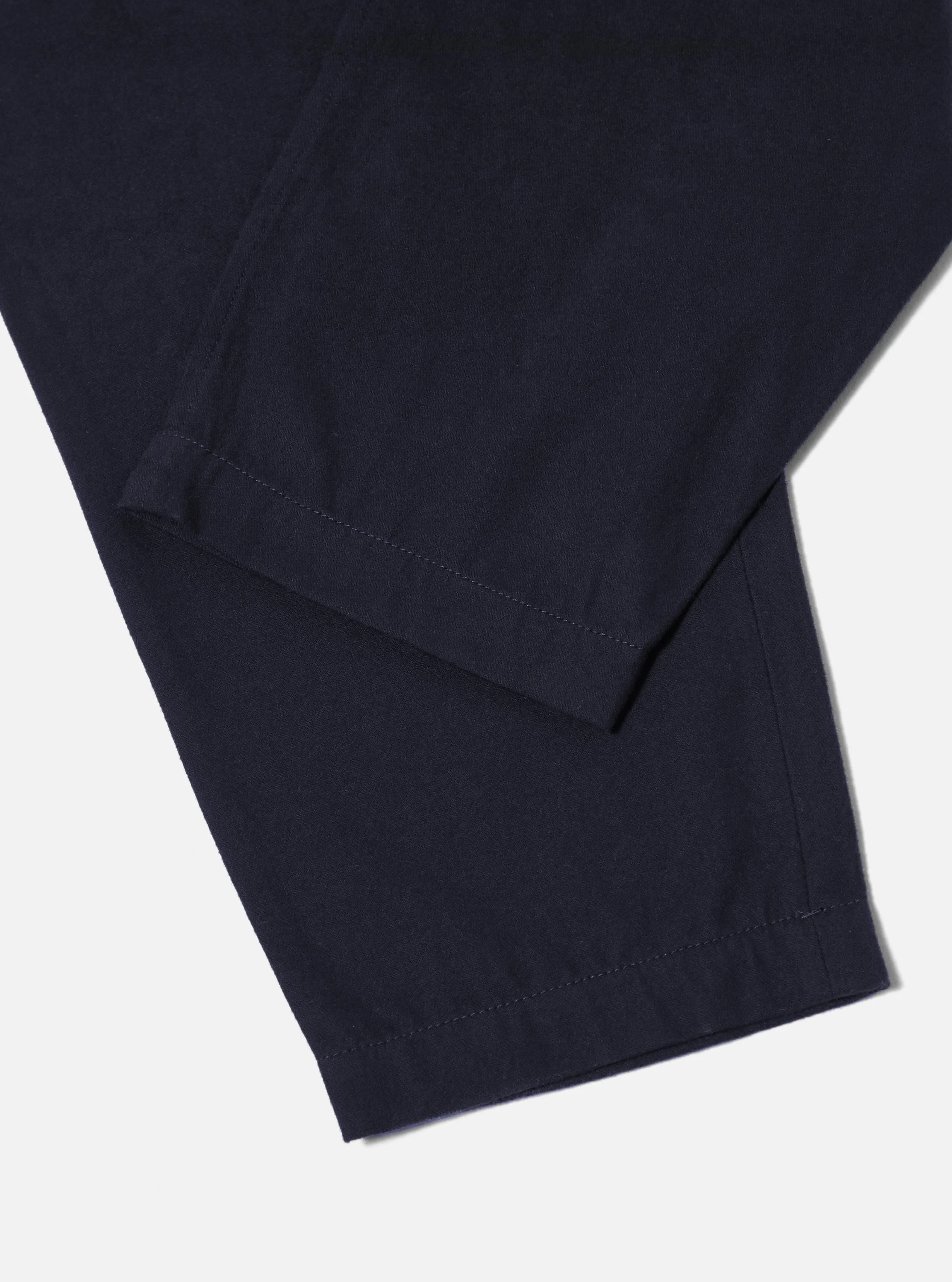 Navy Brushed Moleskin Pleated Track Pant - Image 8