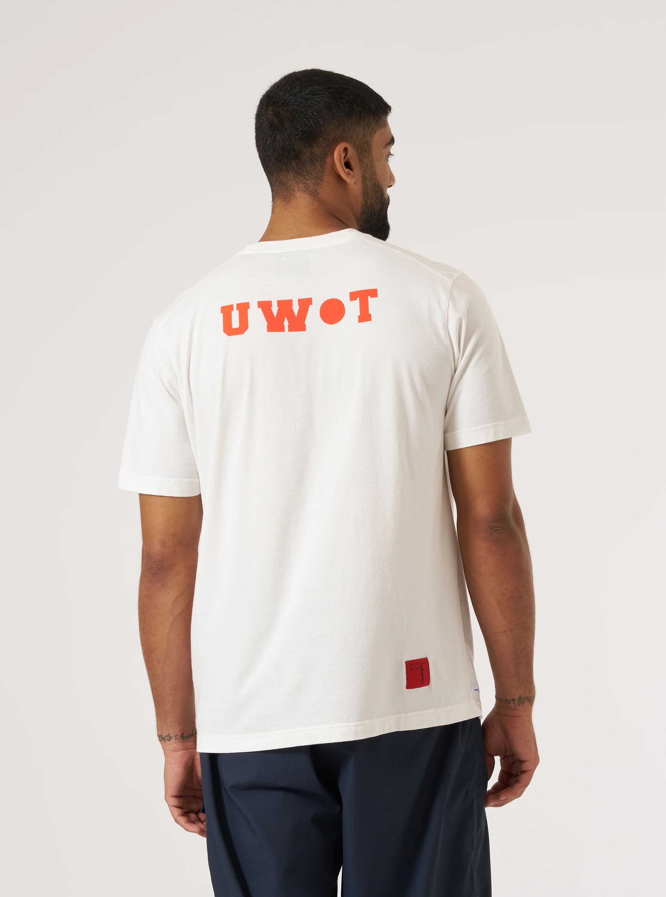 Topologie x Universal Works Ecru Organic Jersey Climb Print Tee - Image 3