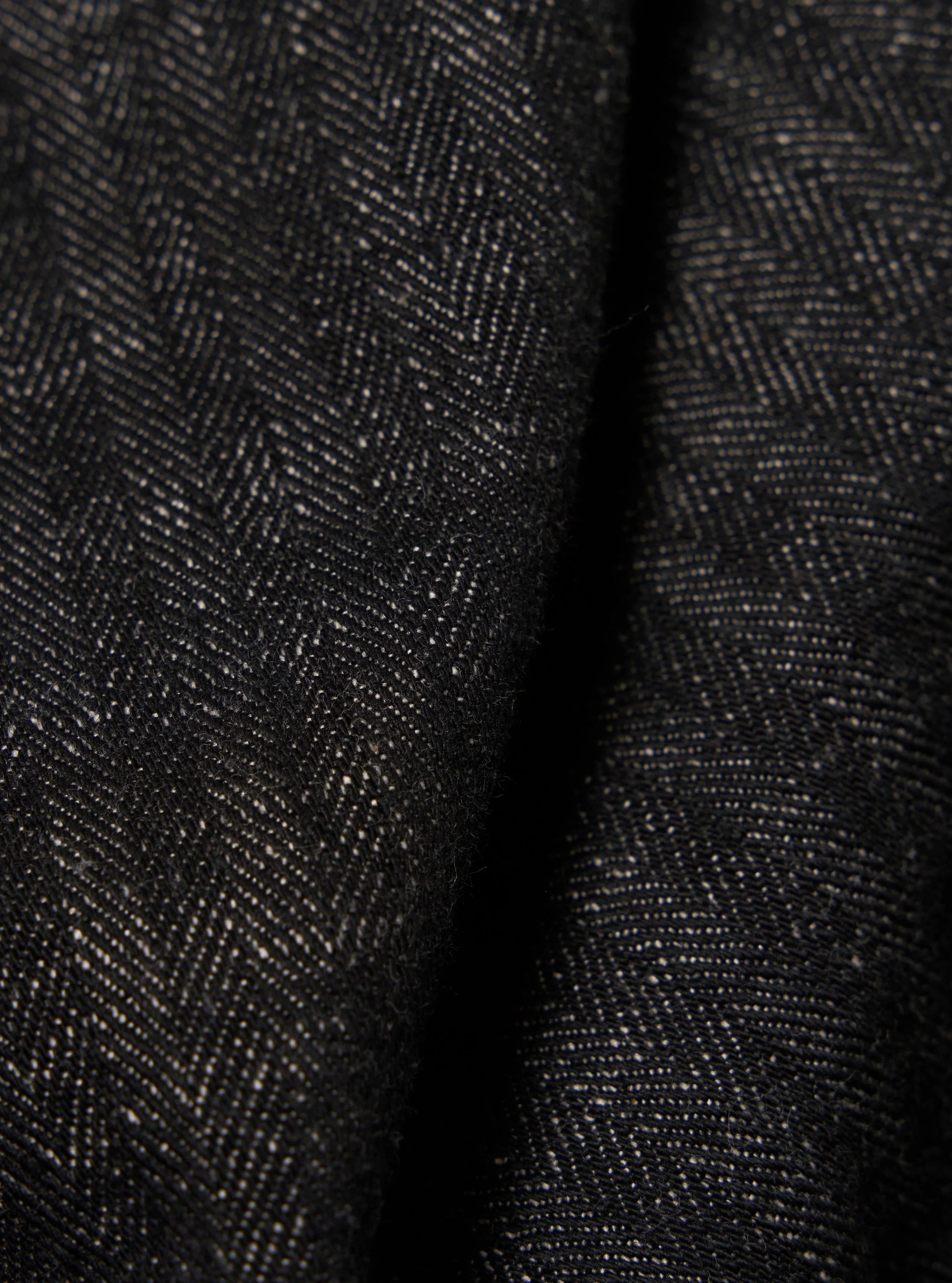 Black Italian Cotton Denim Rose Bowl Jacket - Image 4