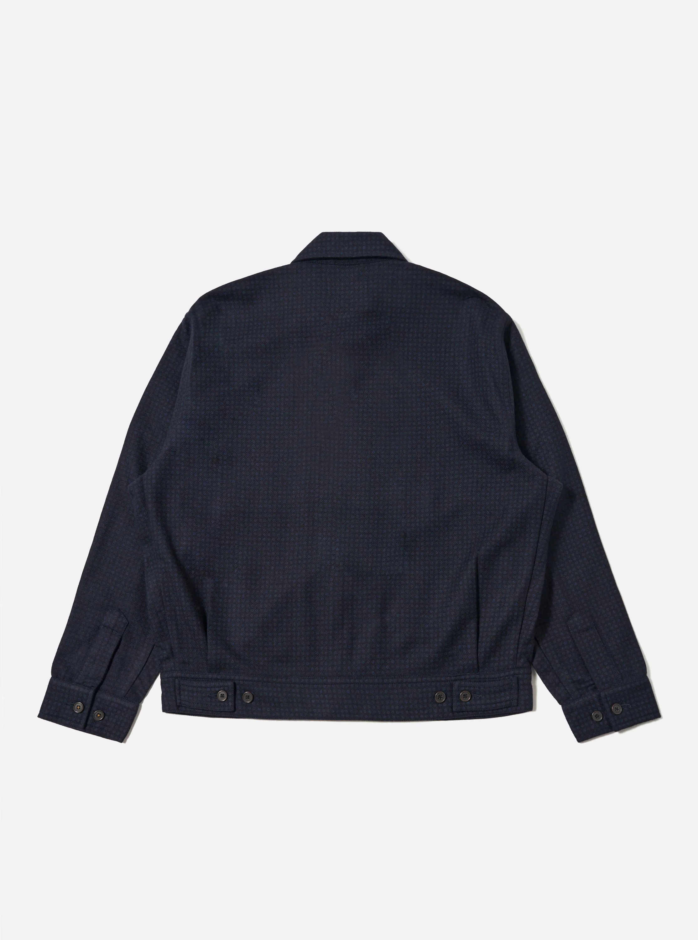 Navy Dot Print Flannel Rose Bowl Jacket - Image 5