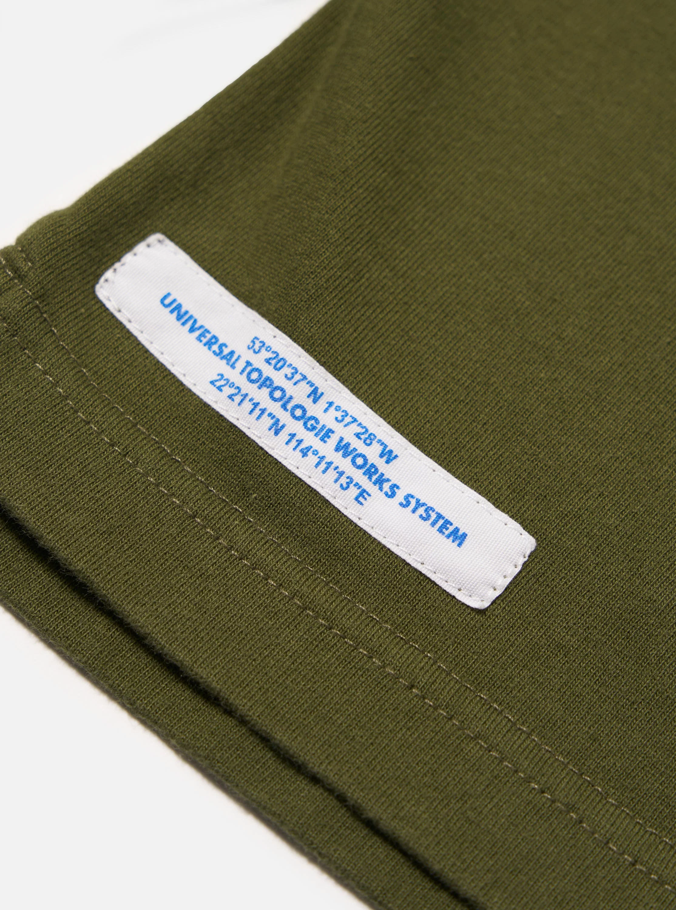 Topologie x Universal Works Olive/Brown MW Organic Cotton Rugby Shirt - Image 9