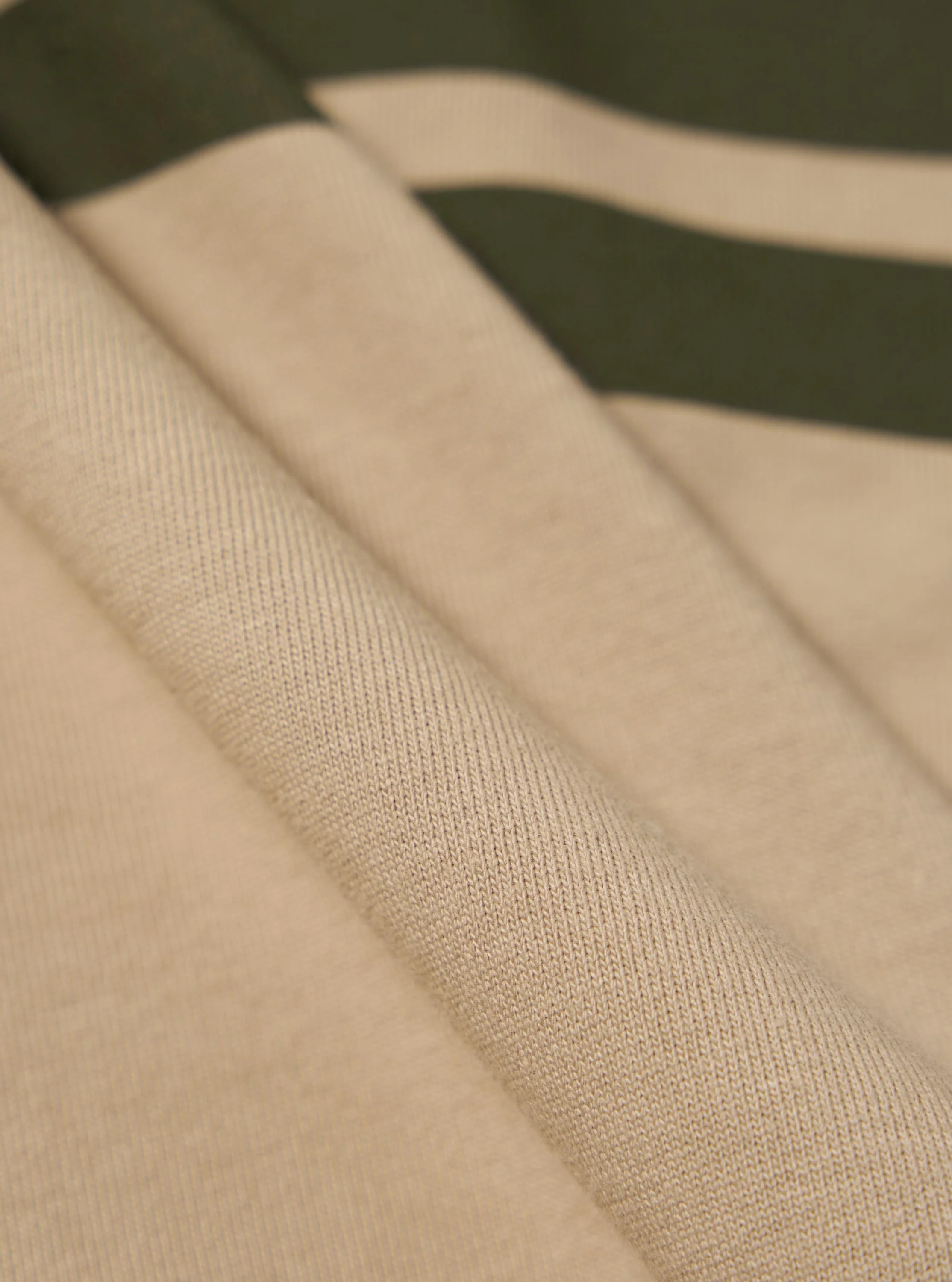 Topologie x Universal Works Sand/Olive MW Organic Cotton Rugby Shirt - Image 4