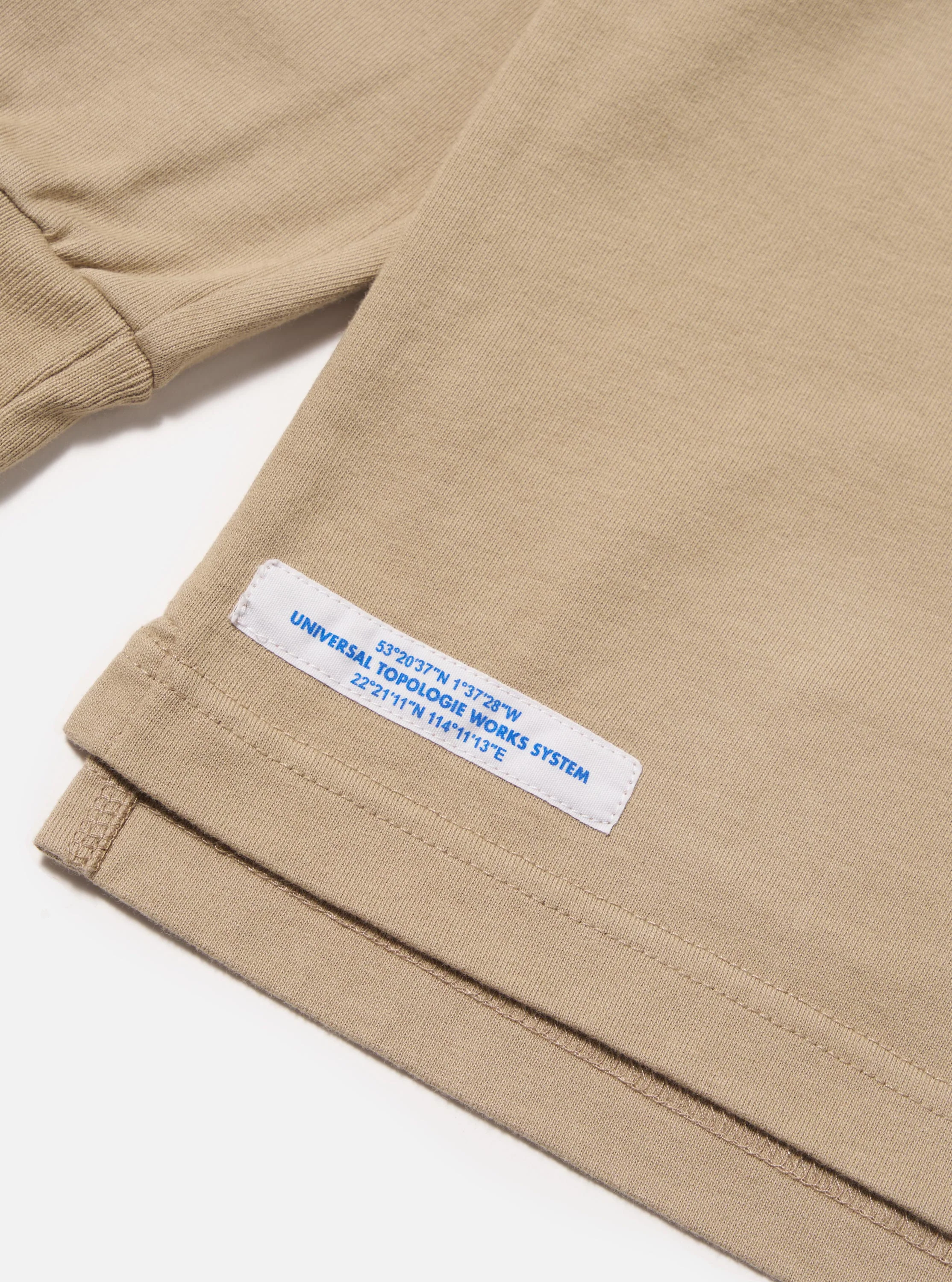 Topologie x Universal Works Sand/Olive MW Organic Cotton Rugby Shirt - Image 7