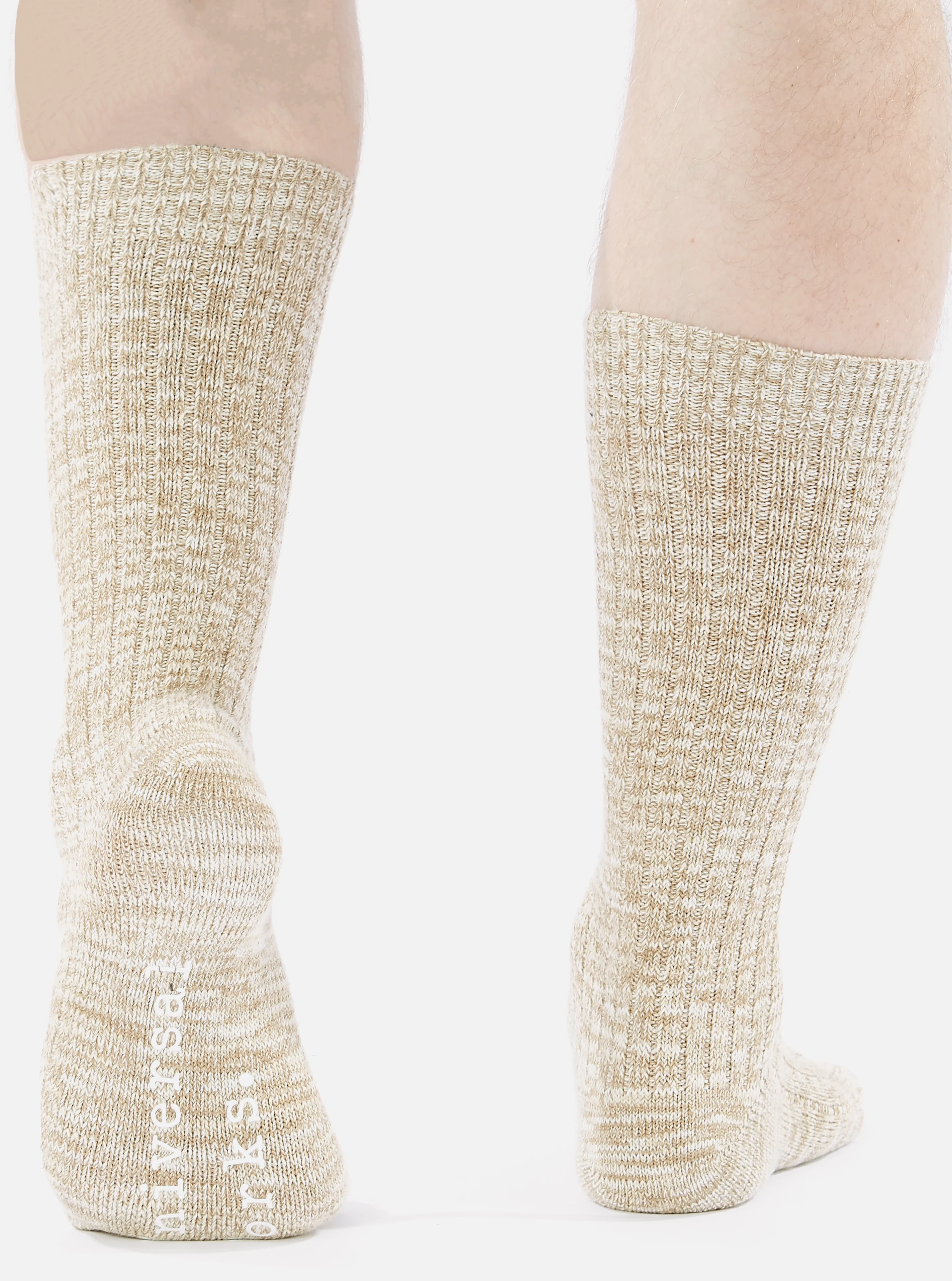 Dark Sand Slub Knit Slub Sock - Image 5