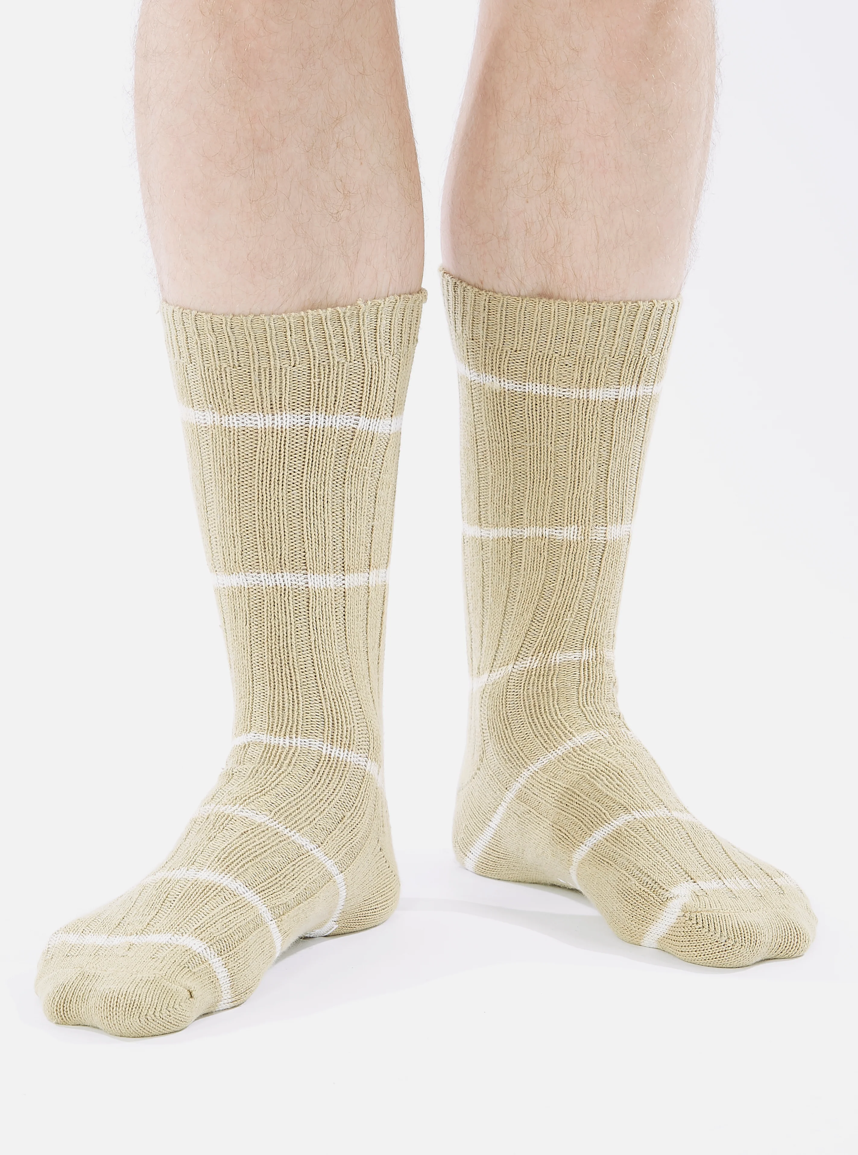 Dark Sand Tie Dye Knit Slub Sock - Image 3