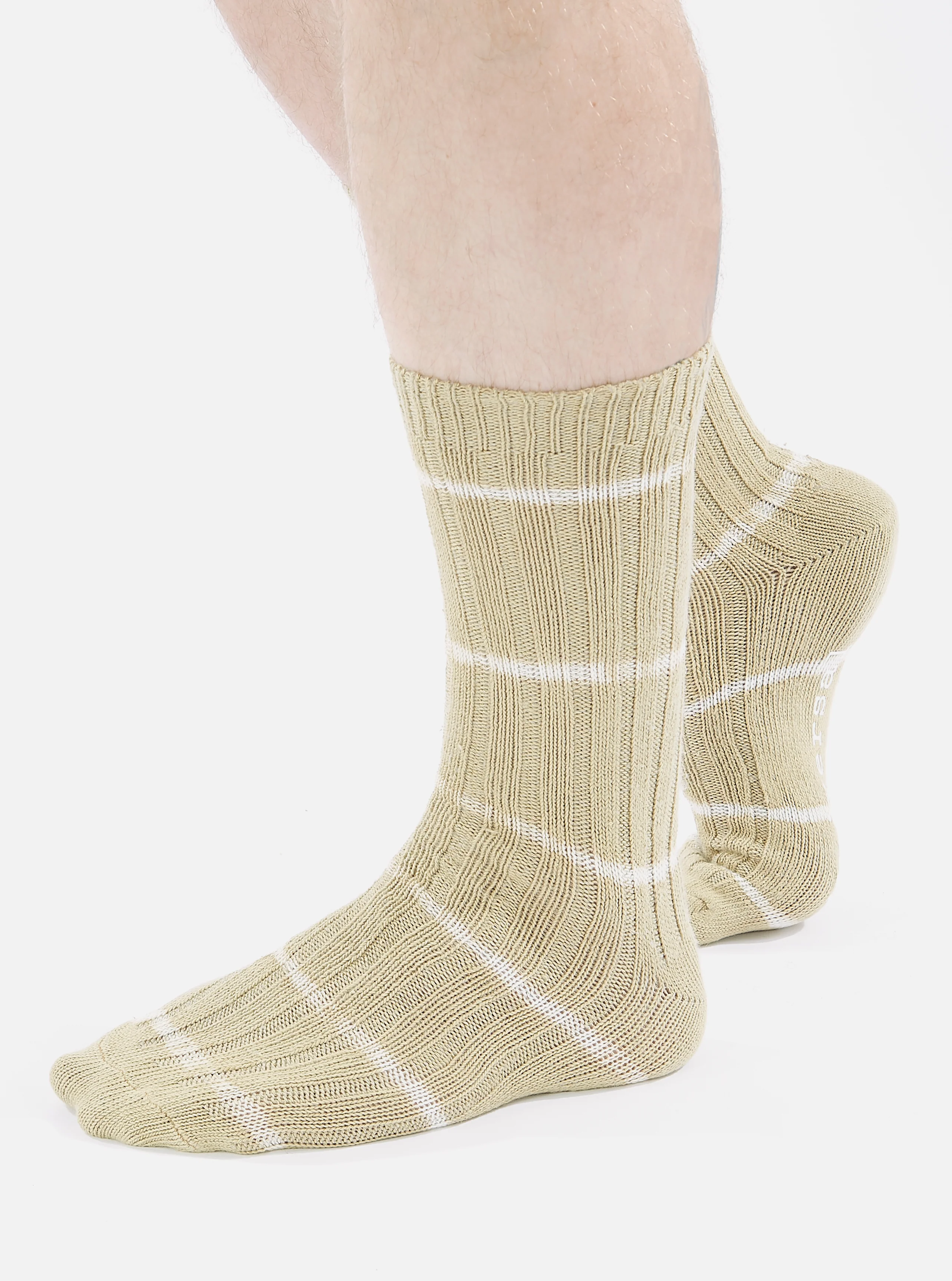 Dark Sand Tie Dye Knit Slub Sock - Image 4