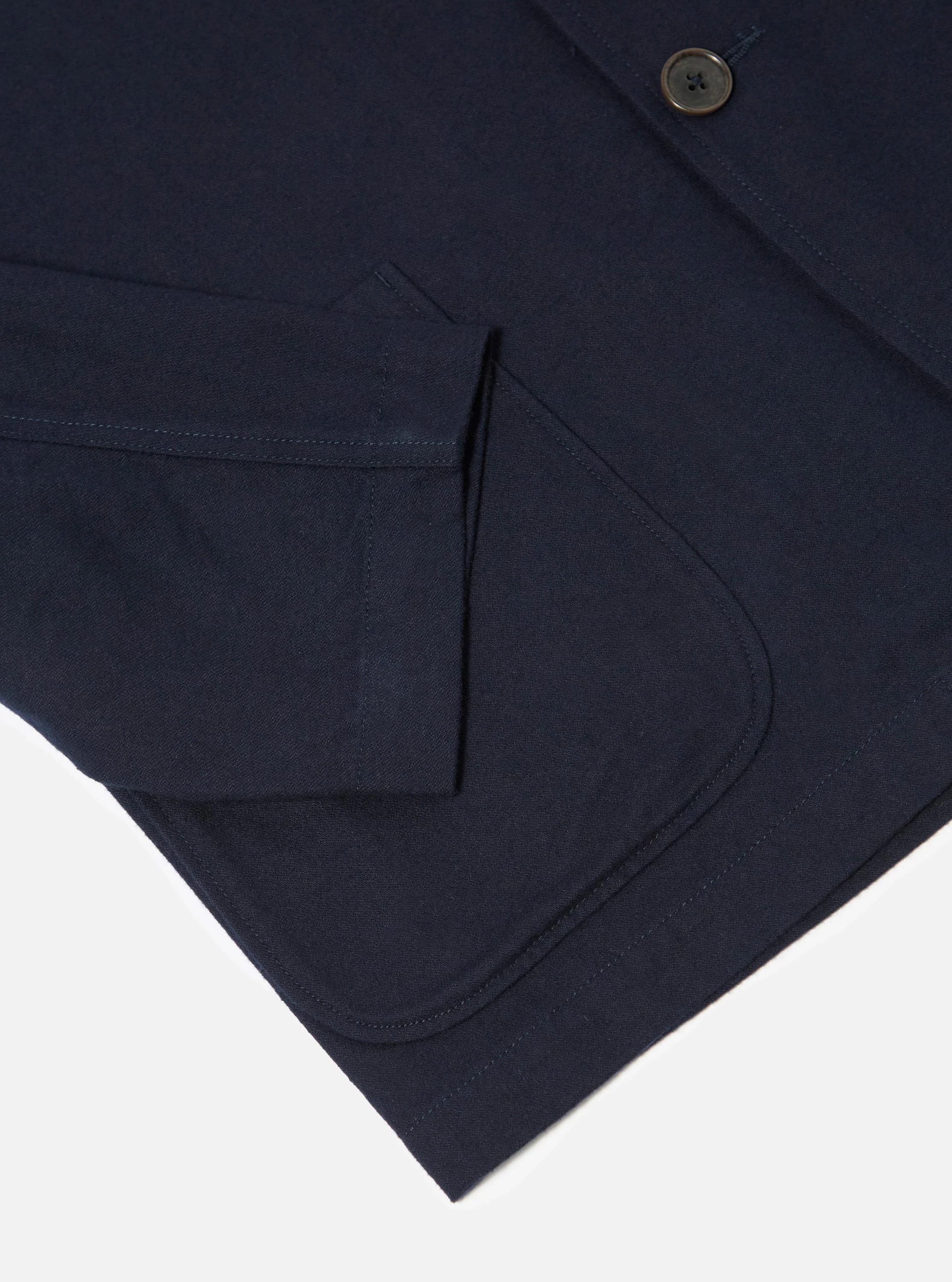Navy Brushed Moleskin Three Button Jacket - Image 9
