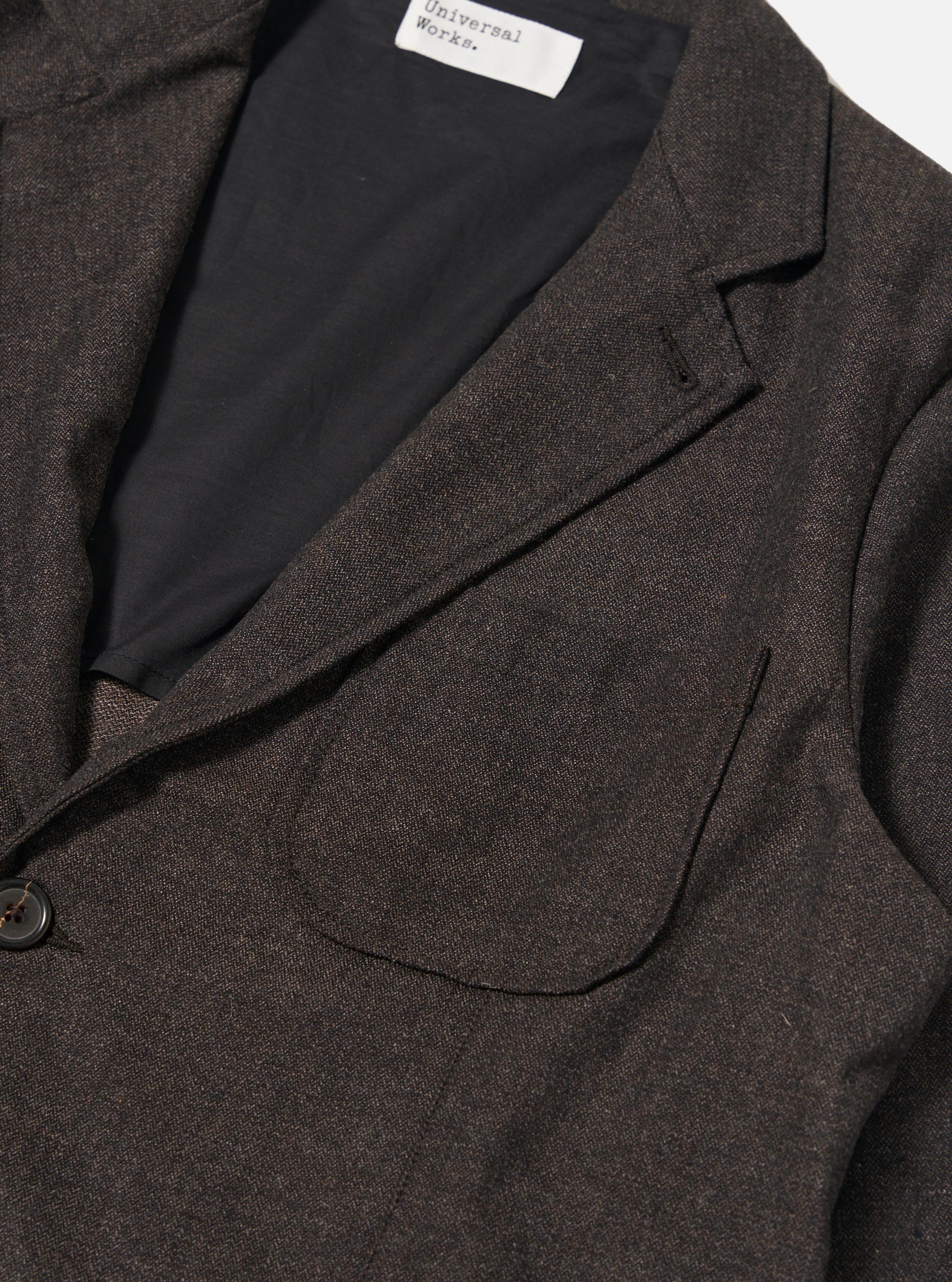 Brown Upcycled Italian Tweed Two Button Jacket - Image 7