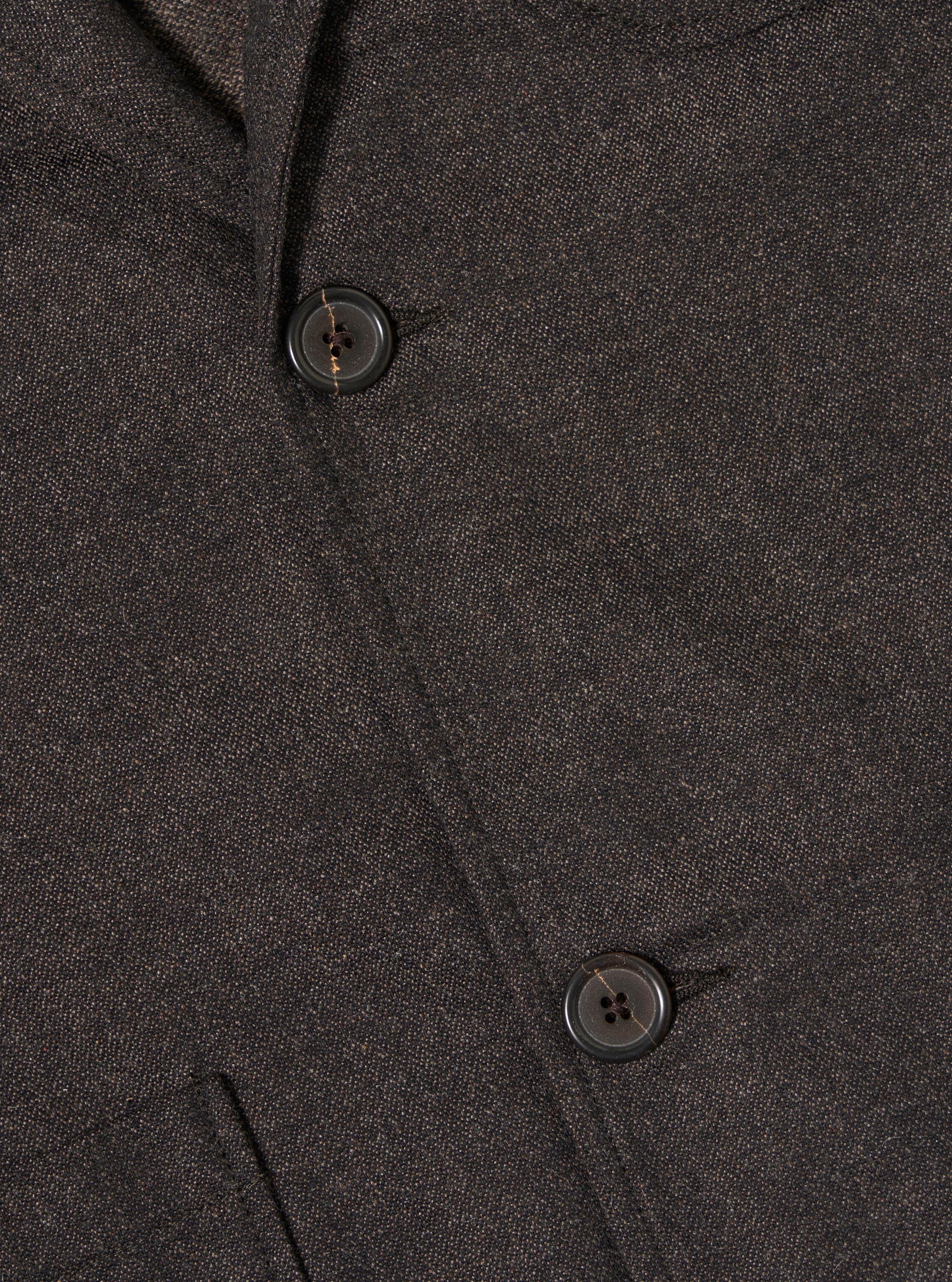 Brown Upcycled Italian Tweed Two Button Jacket - Image 8