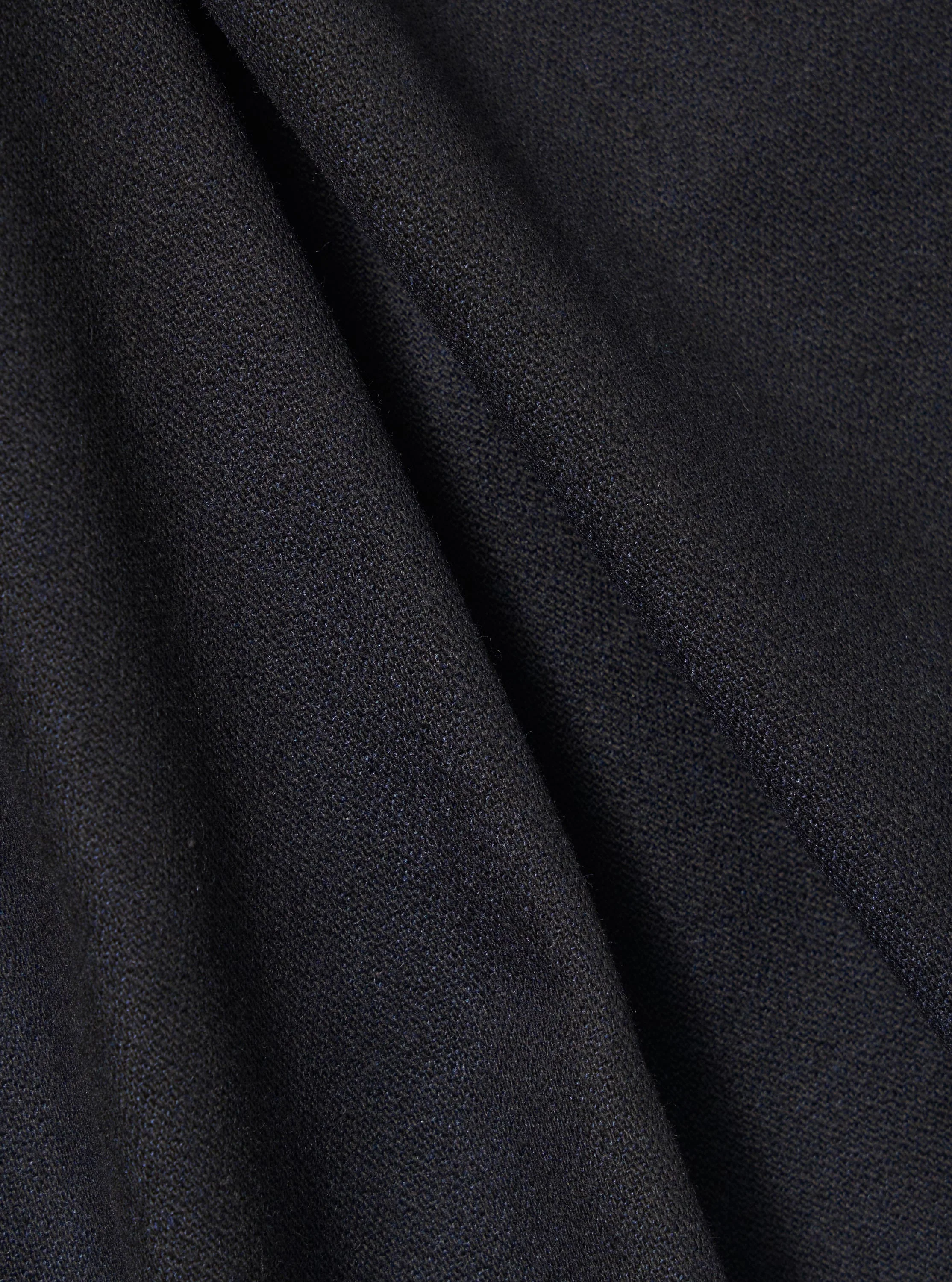 Dark Navy Upcycled Italian Tweed Two Button Jacket - Image 4