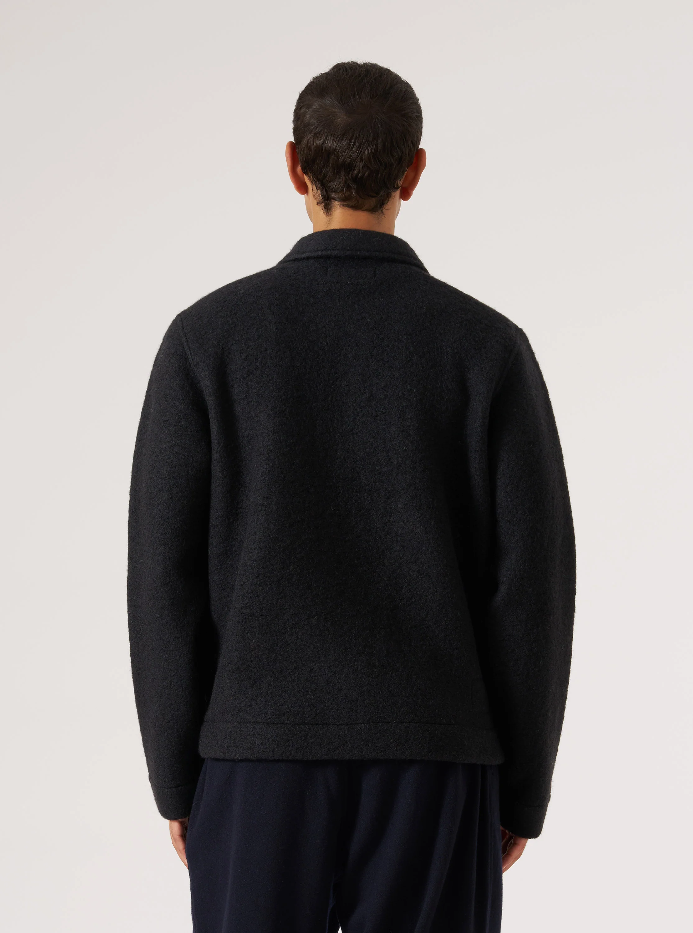 Black Wool Fleece Uniform Jacket - Image 3