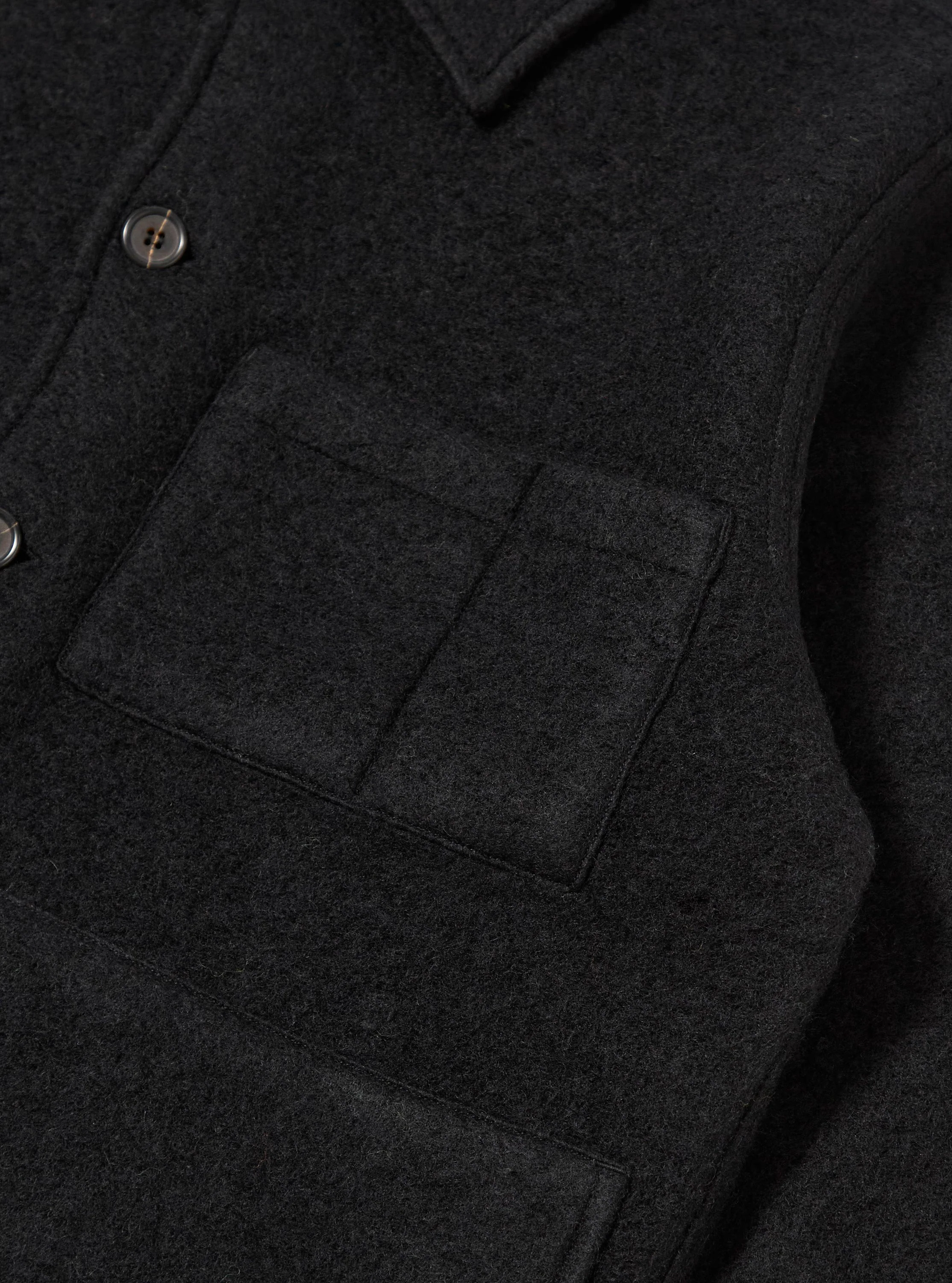 Black Wool Fleece Uniform Jacket - Image 7