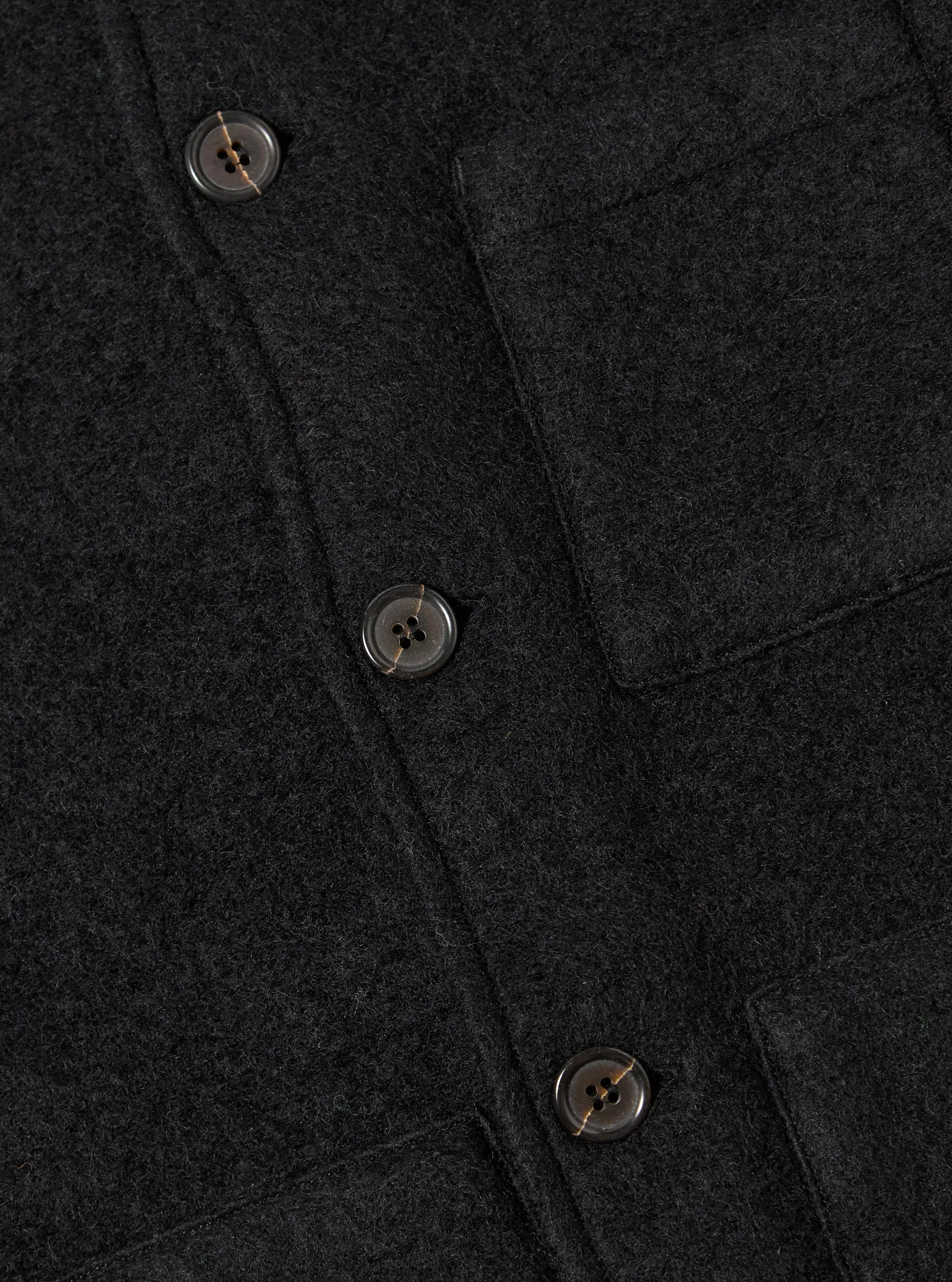 Black Wool Fleece Uniform Jacket - Image 8