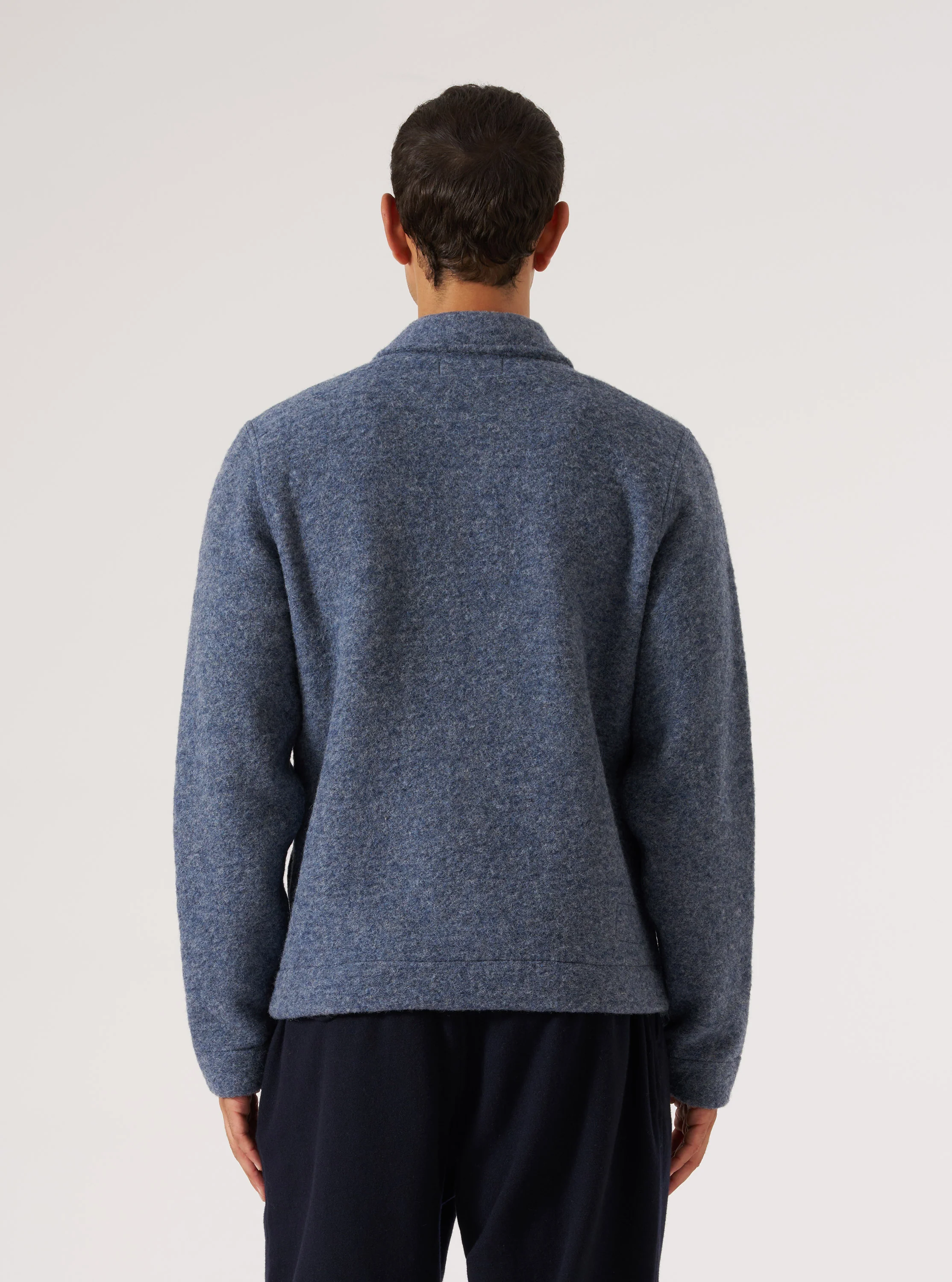 Slate Blue Wool Fleece Uniform Jacket - Image 3