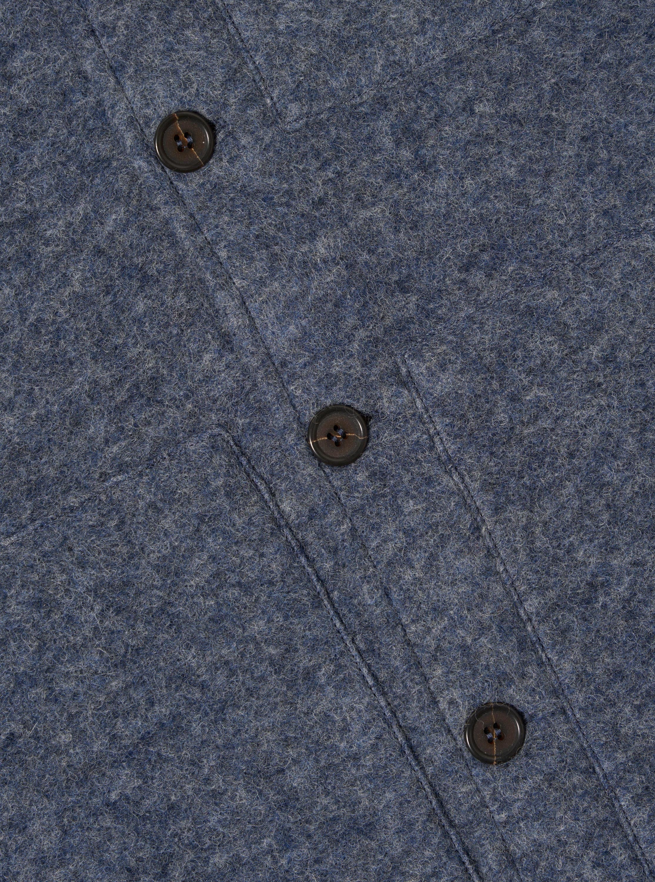 Slate Blue Wool Fleece Uniform Jacket - Image 8