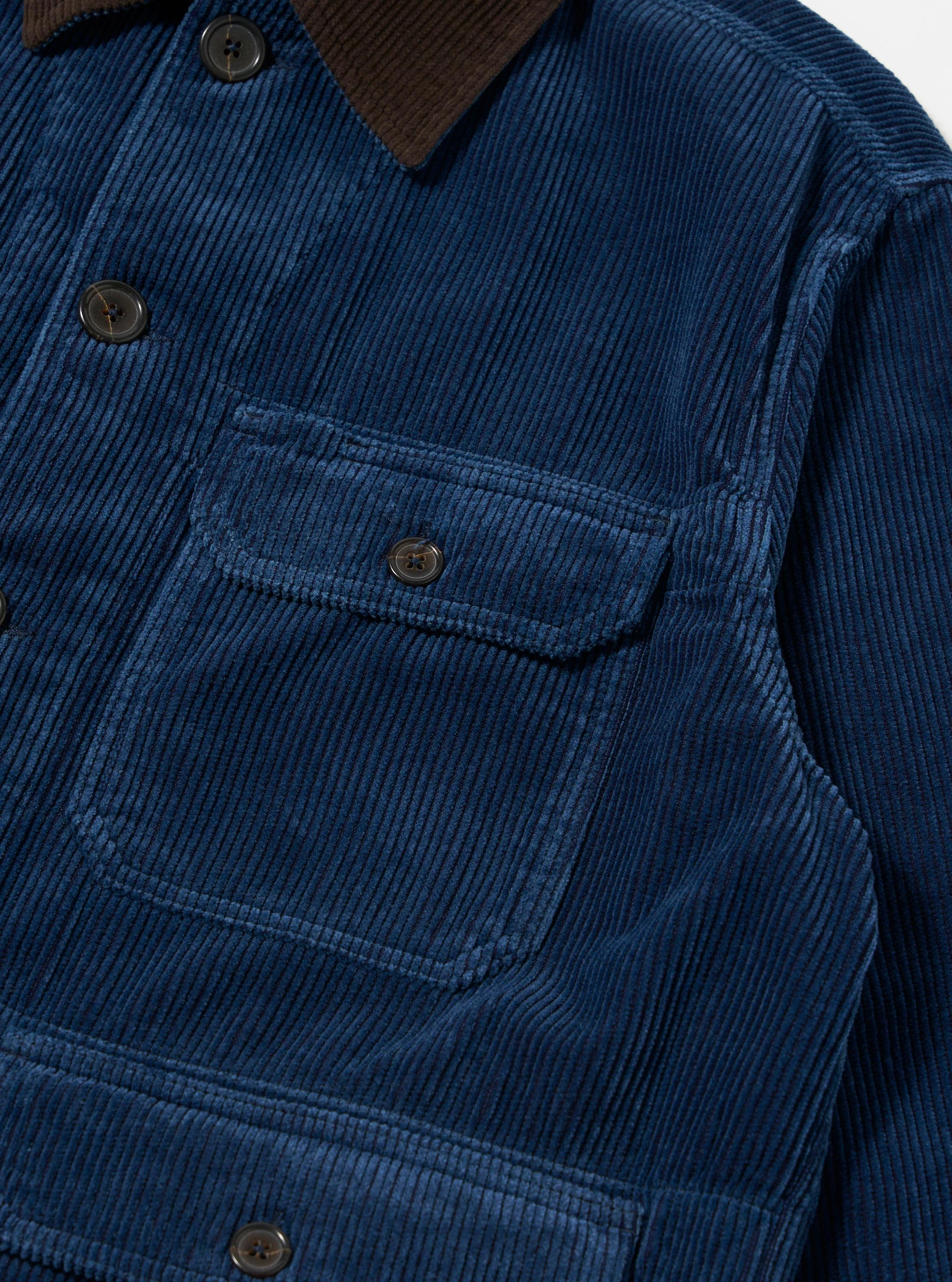 Indigo Recycled Cord Utility Jacket - Image 7