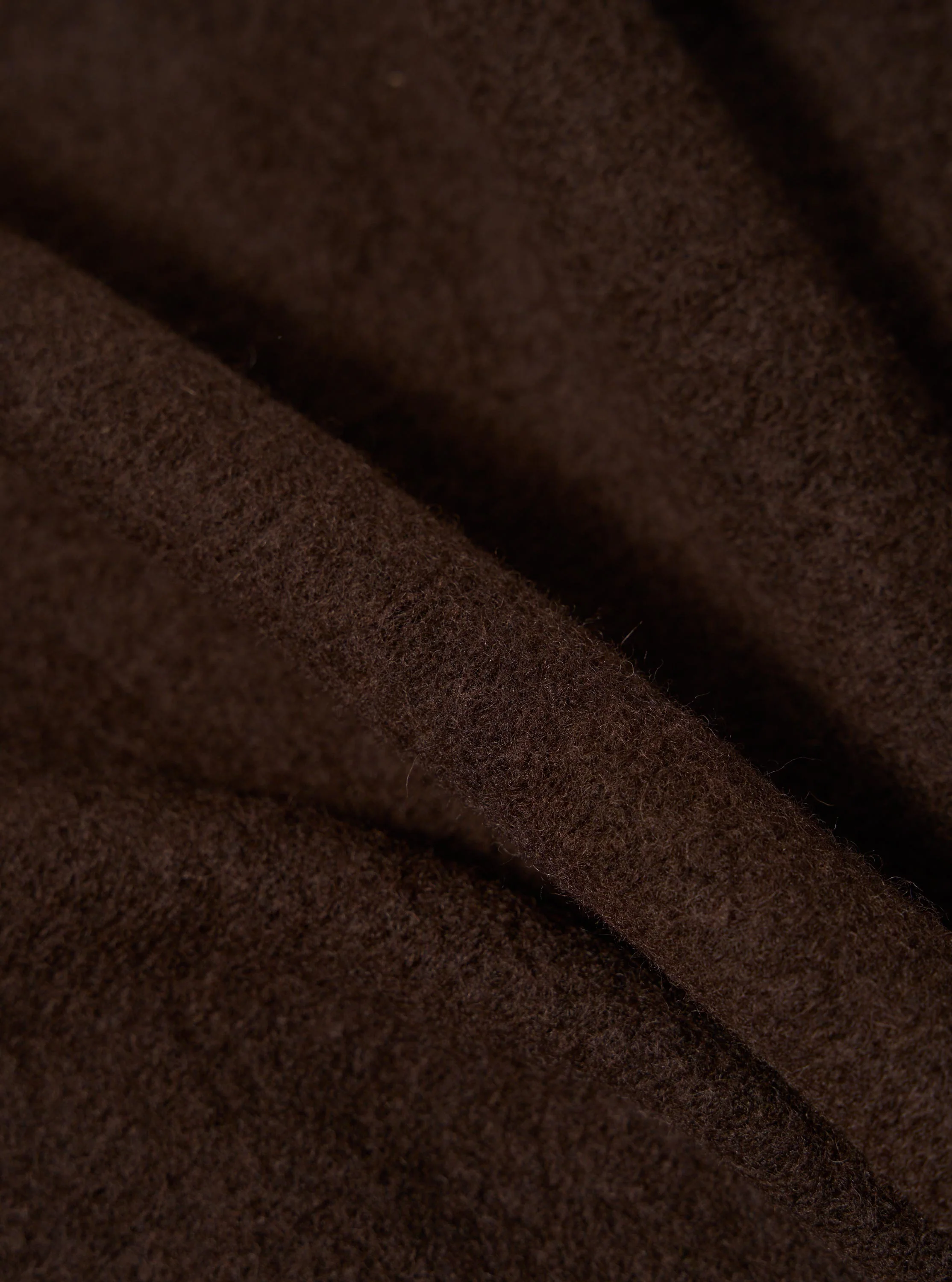 Brown Wool Fleece Zip Bomber - Image 4