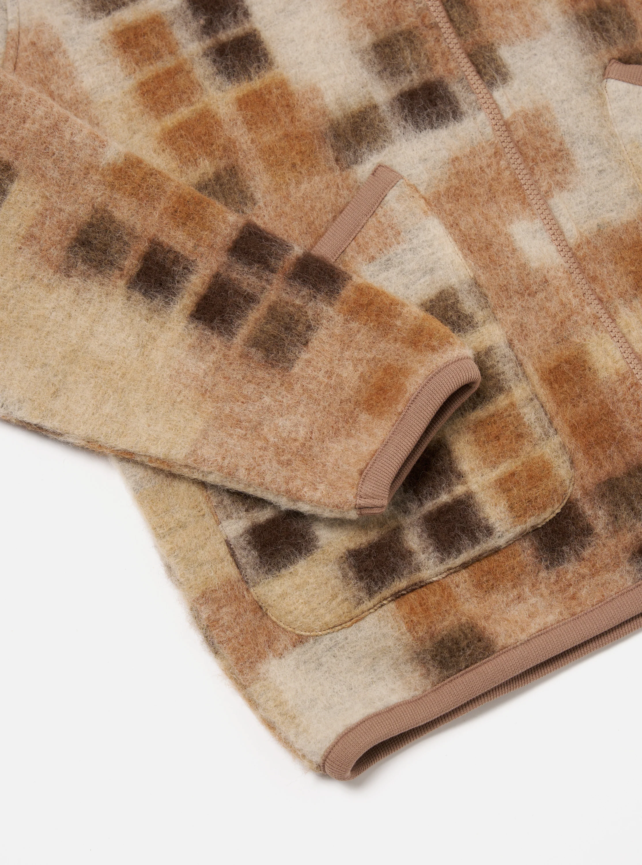 Sand Mosaic Fleece Zip Bomber - Image 5