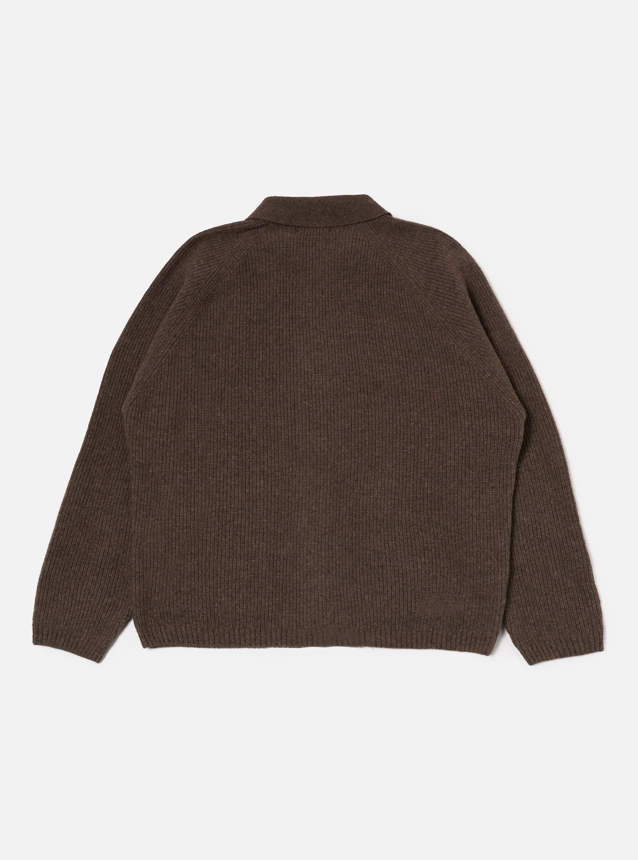 Brown Eco Wool Zip Cardigan - Image 5