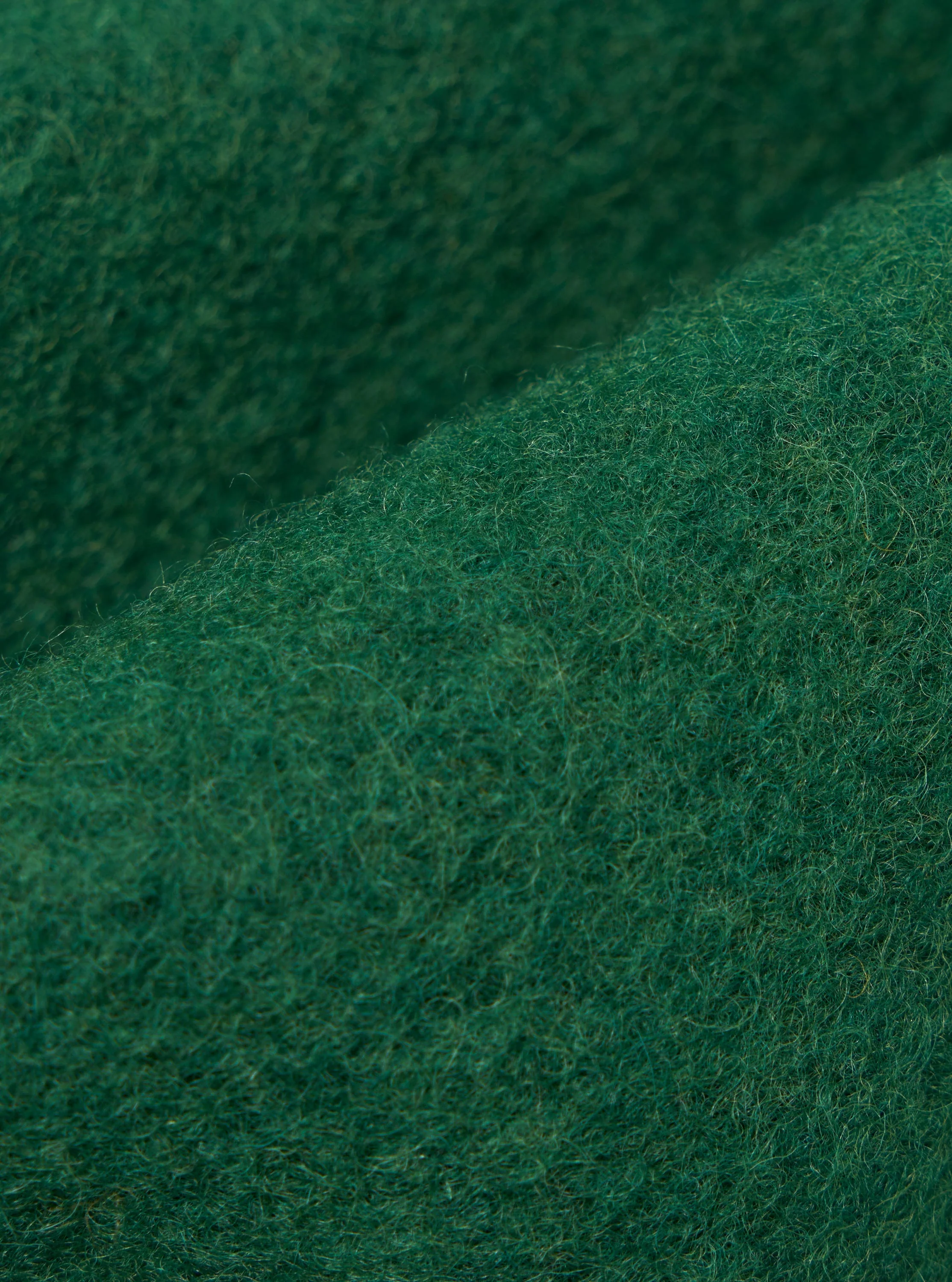 Green Wool Fleece Zip Liner Jacket - Image 4