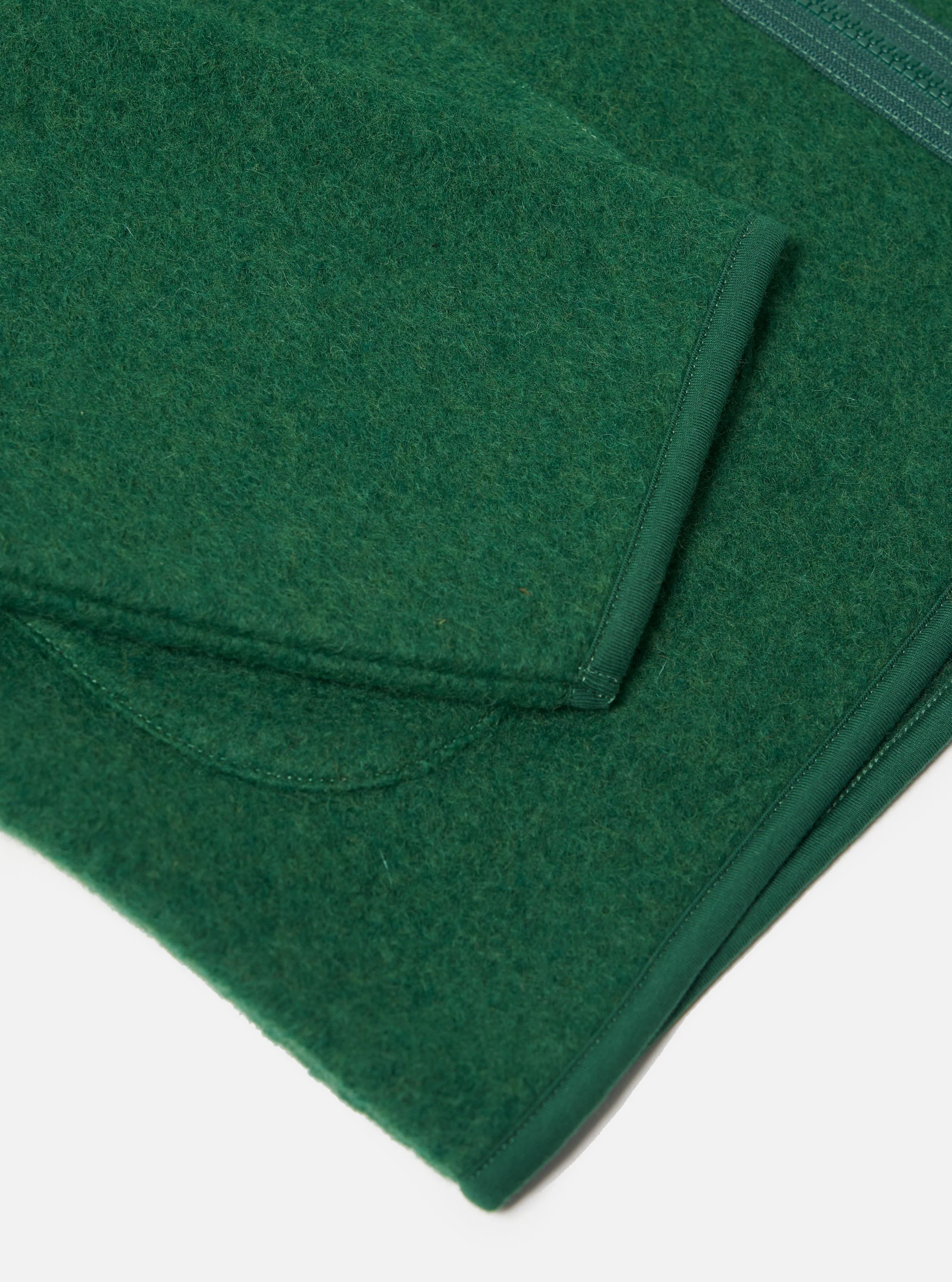 Green Wool Fleece Zip Liner Jacket - Image 8