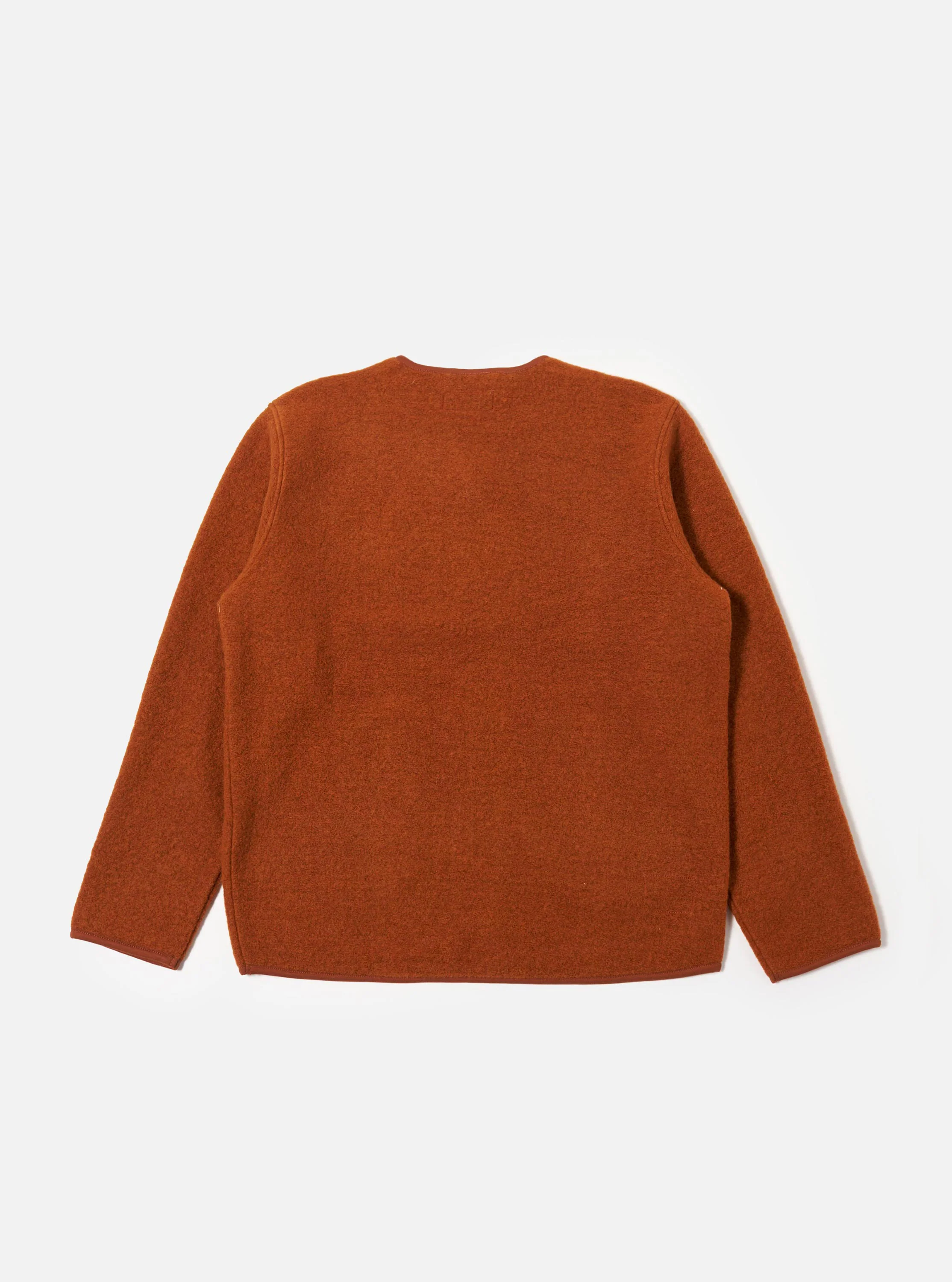 Rust Wool Fleece Zip Liner Jacket - Image 5