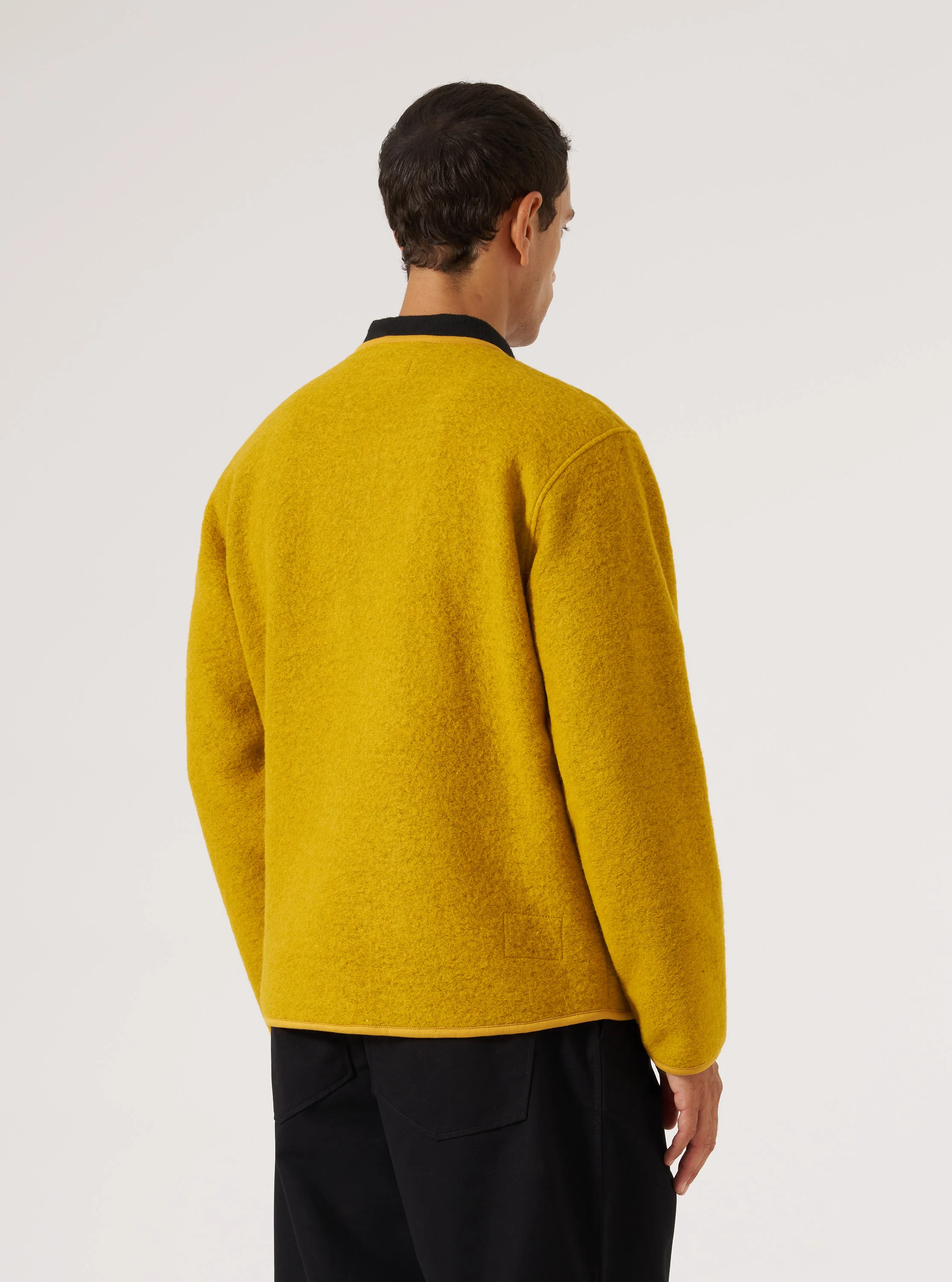 Yellow Wool Fleece Zip Liner Jacket - Image 3