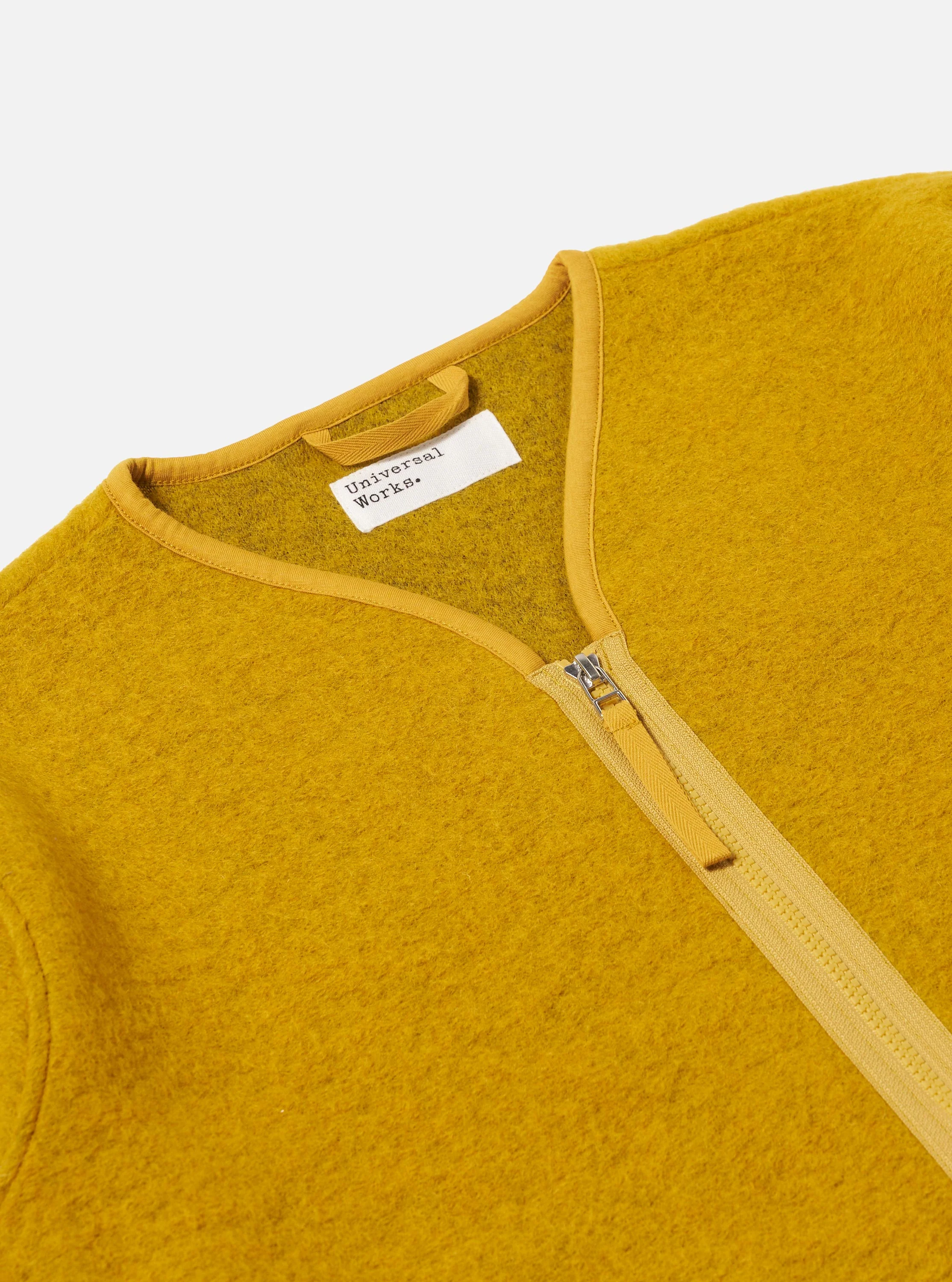 Yellow Wool Fleece Zip Liner Jacket - Image 6