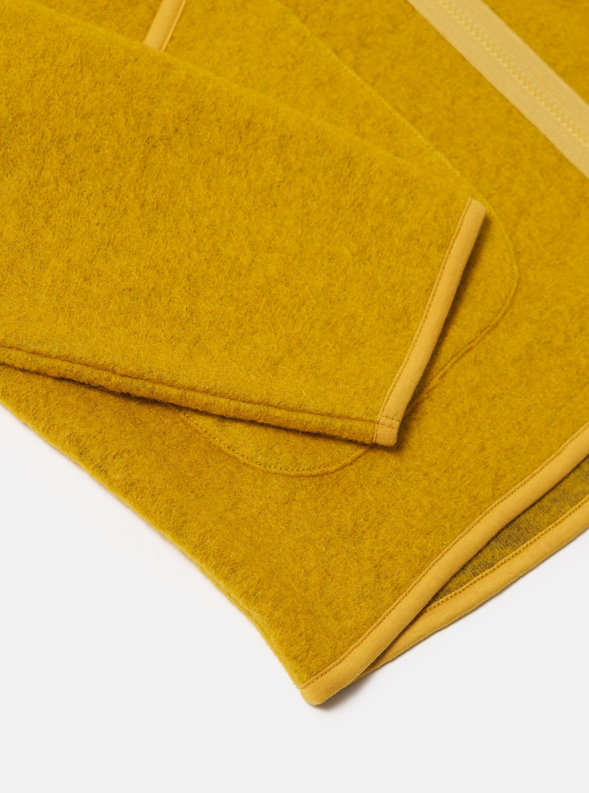 Yellow Wool Fleece Zip Liner Jacket - Image 8