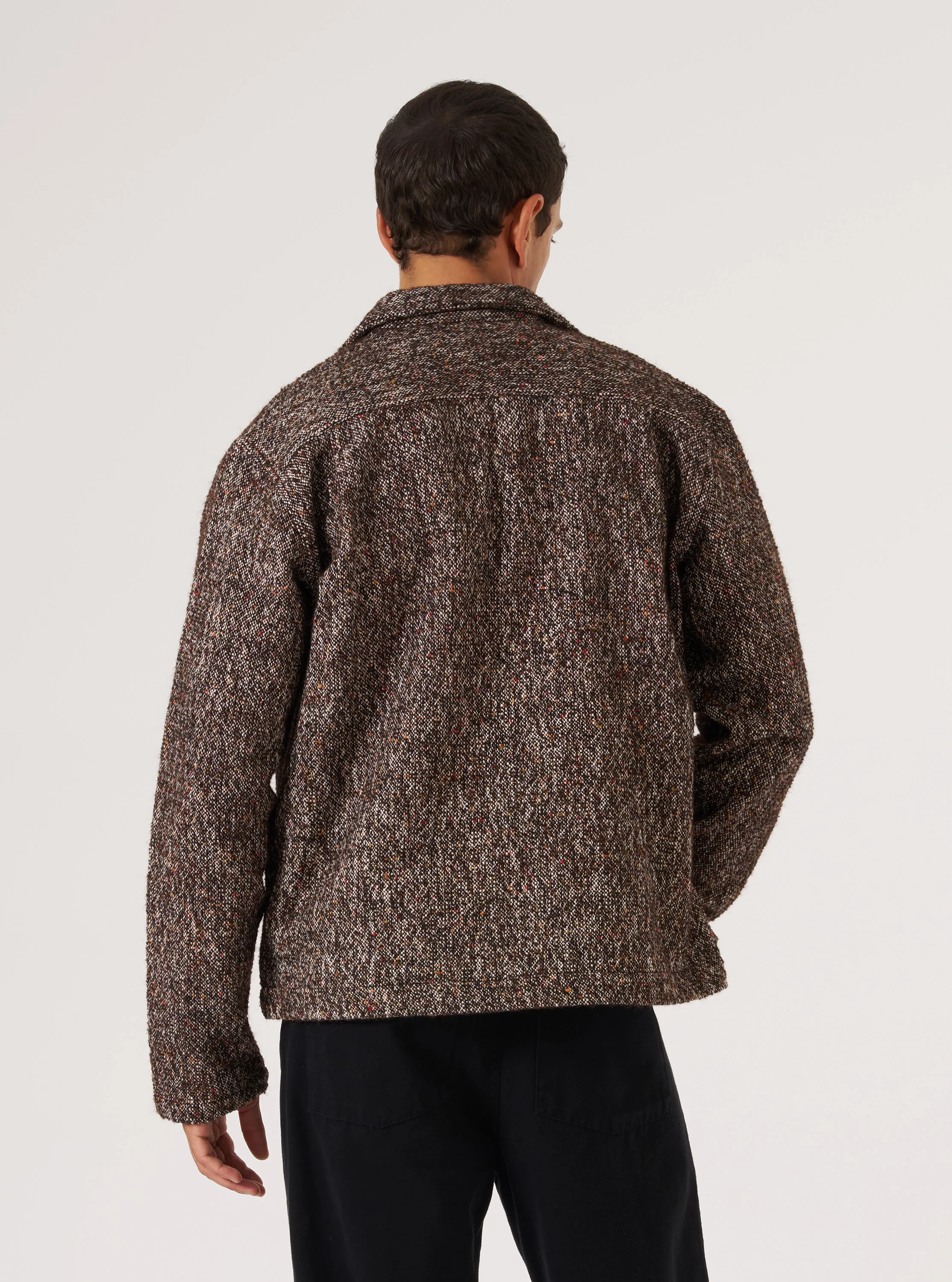 Brown Sedona Tweed Zip Shirt - Image 3