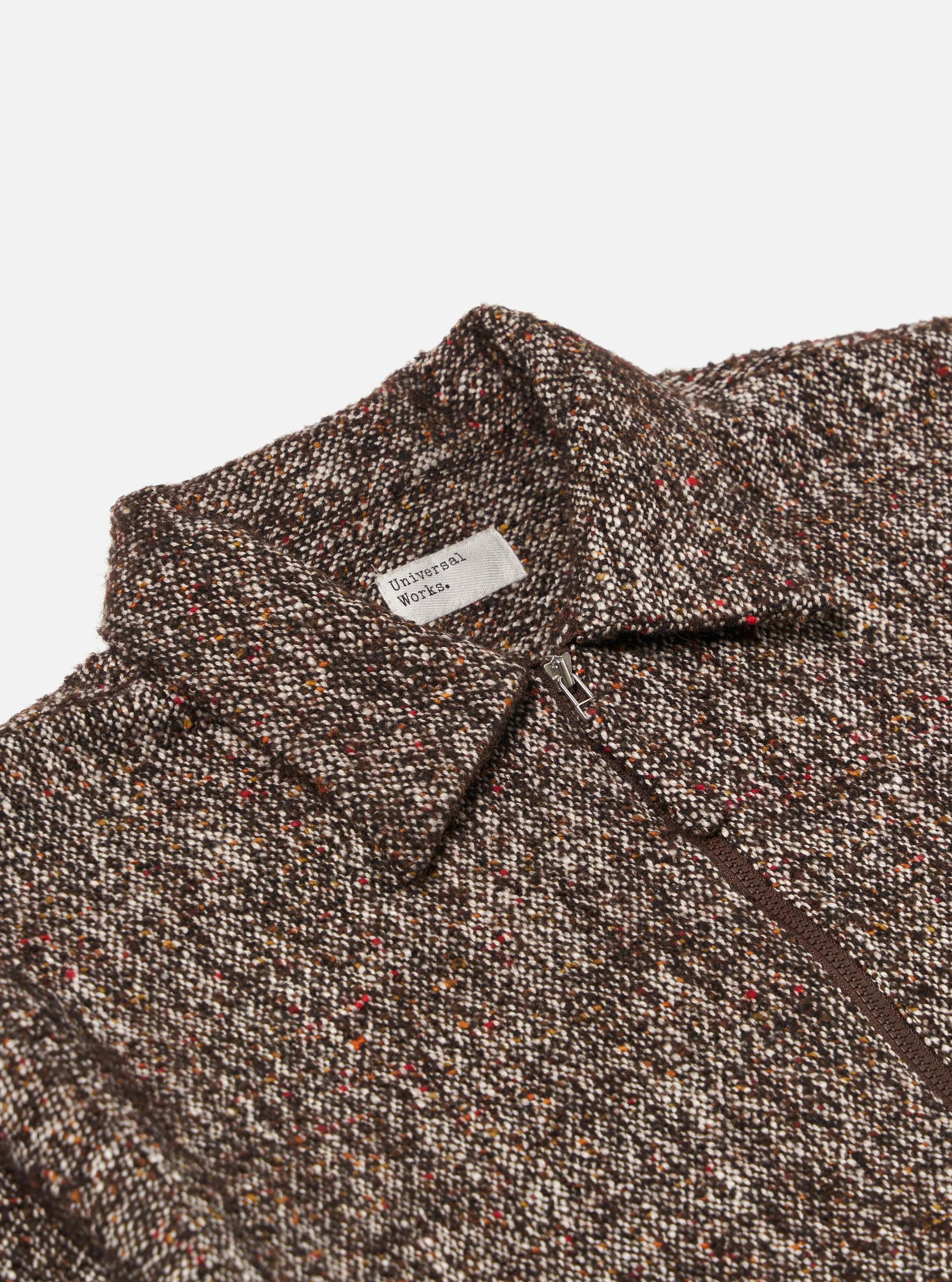 Brown Sedona Tweed Zip Shirt - Image 6