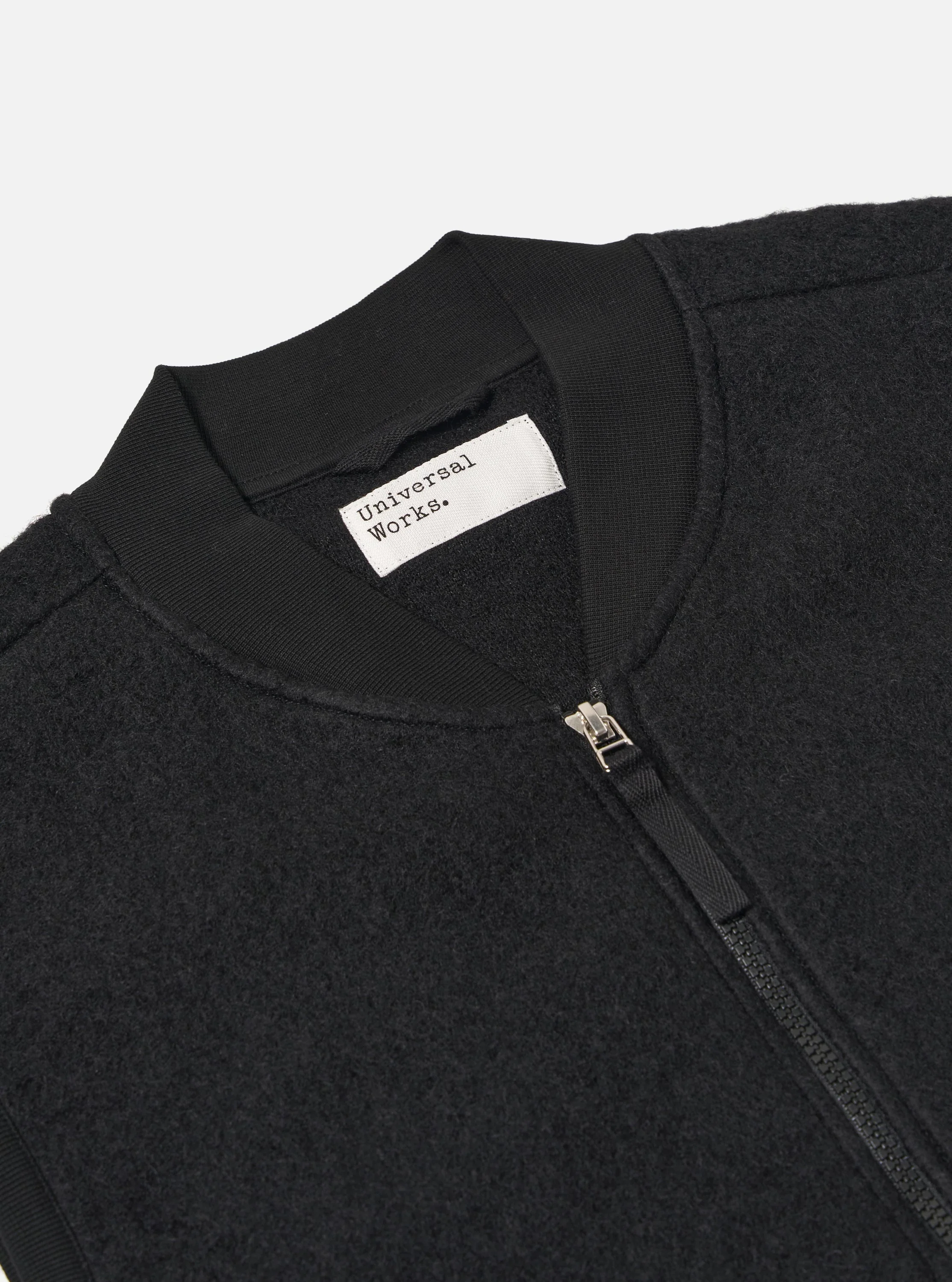 Black Wool Fleece Zip Waistcoat - Image 5