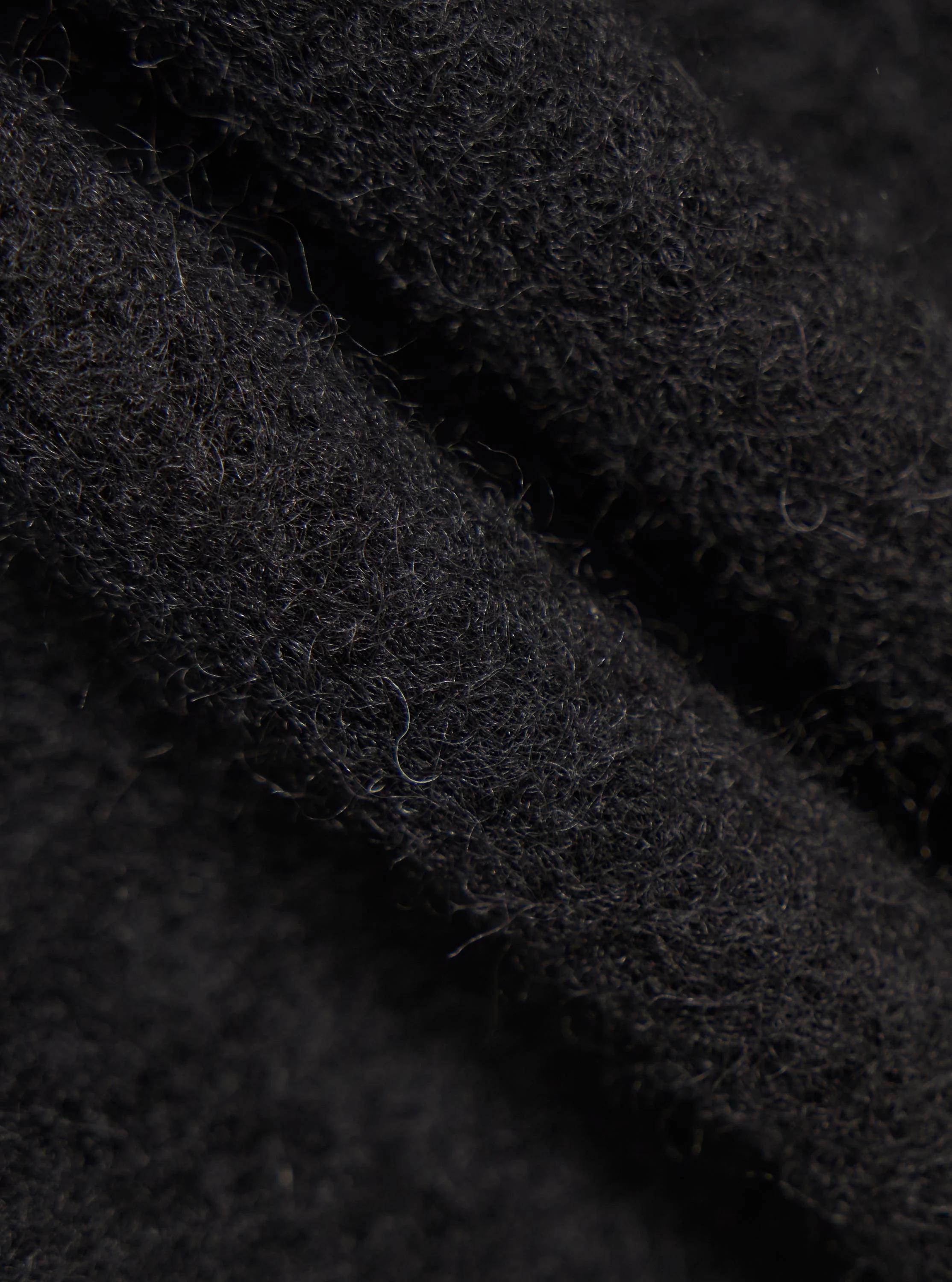 Black Wool Fleece Zip Waistcoat - Image 7