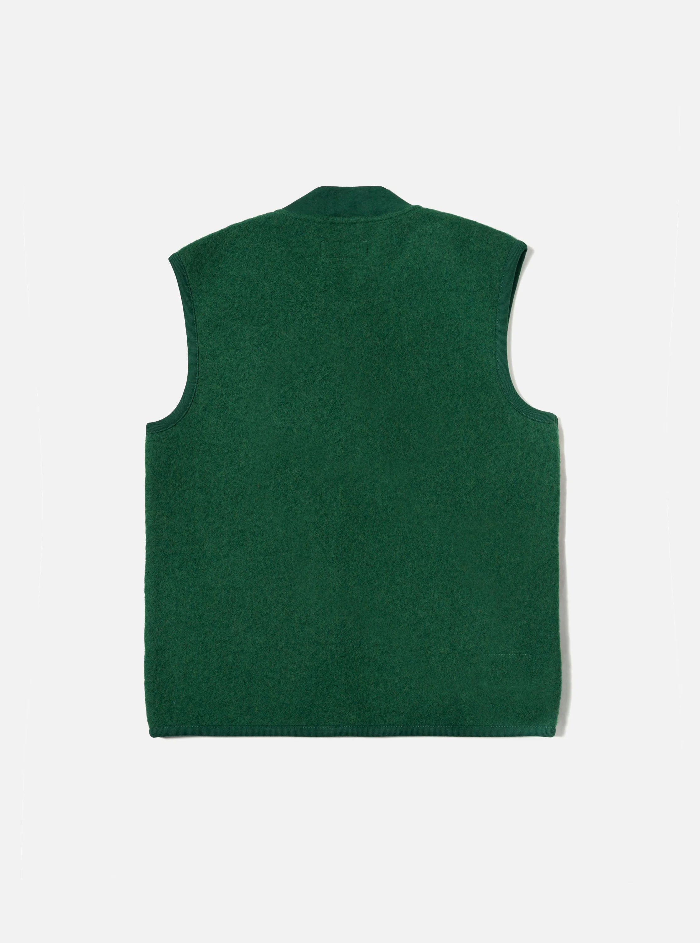 Green Wool Fleece Zip Waistcoat - Image 5