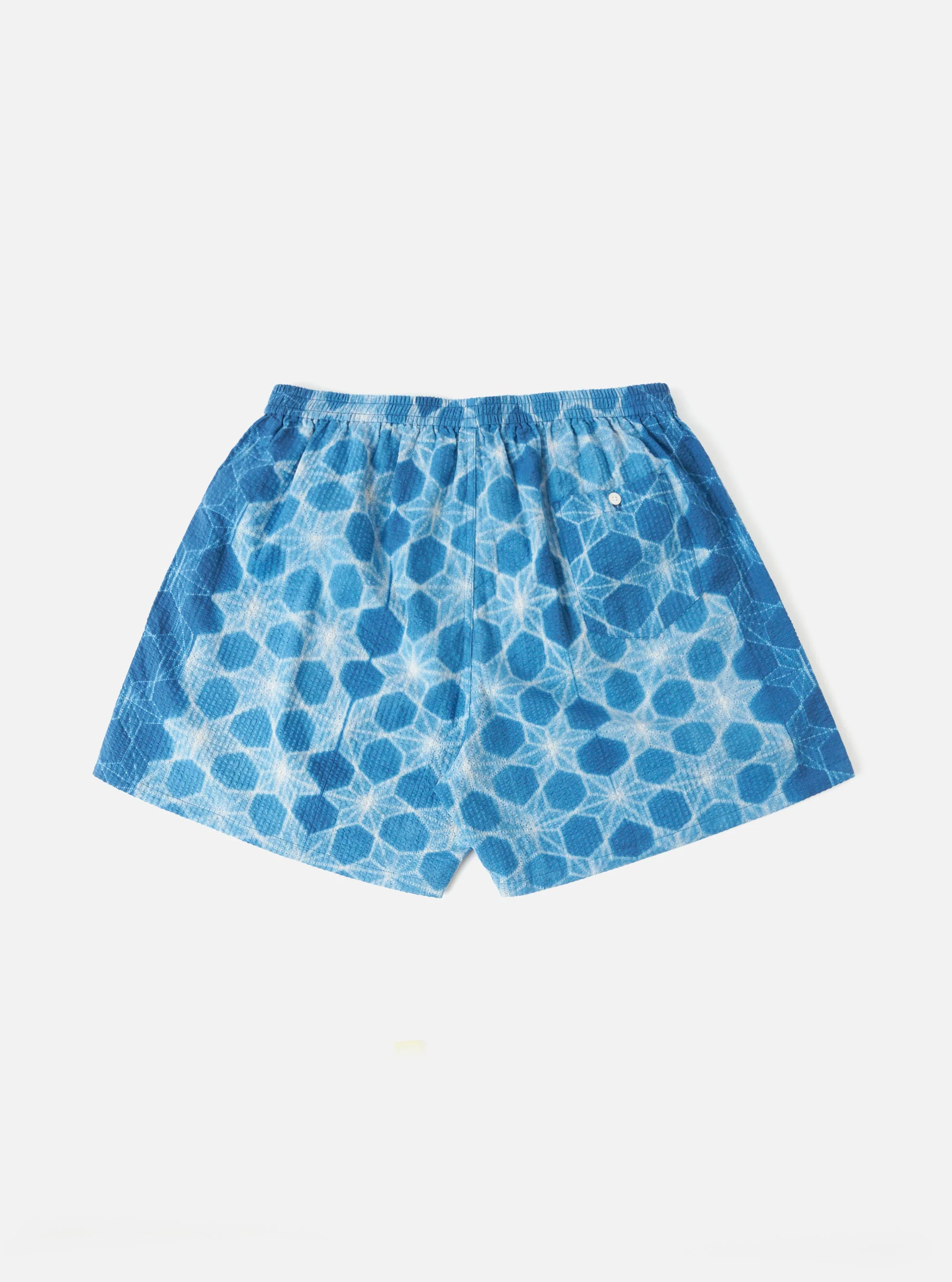 Washed Indigo Needle Tie N Dye Boxer Short - Image 3